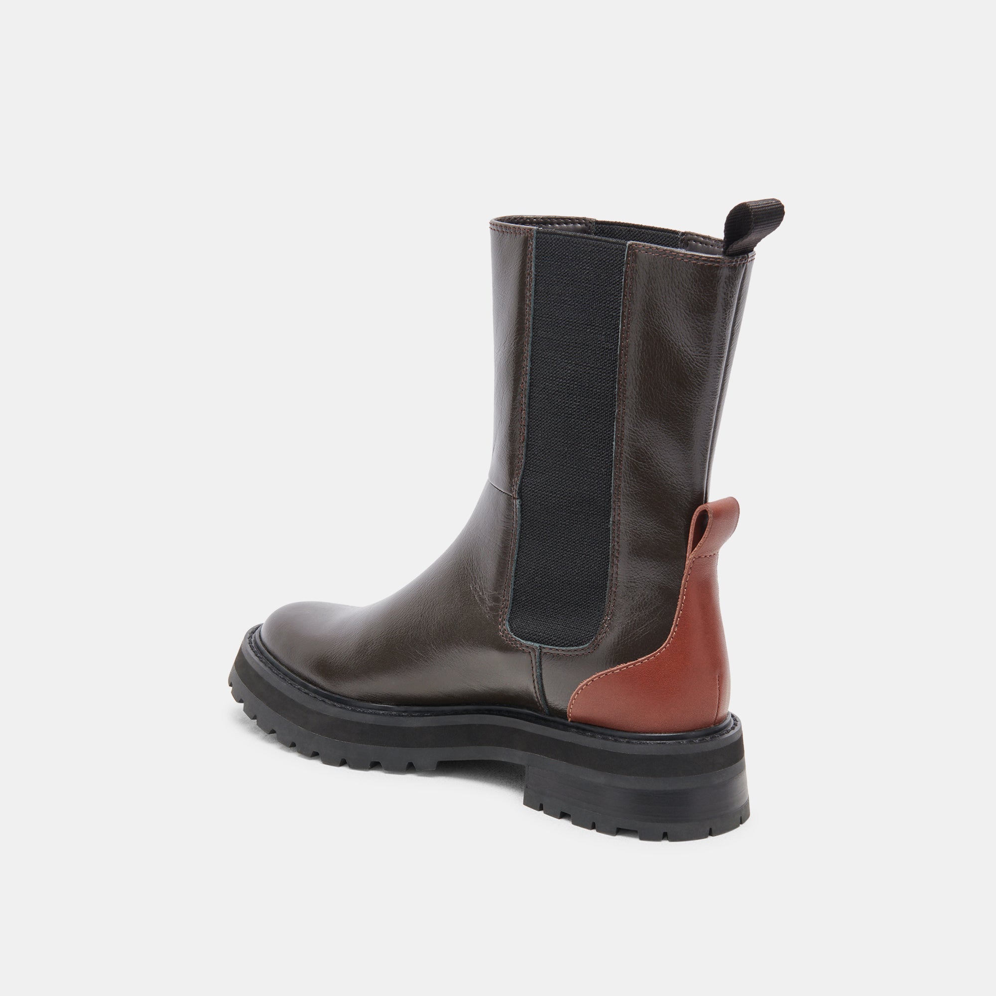 RICH H2O Brown Multi Crinkle Patent Rain Boots for Women - Waterproof Fashion Boots for Outdoor, Gardening & Rainy Days