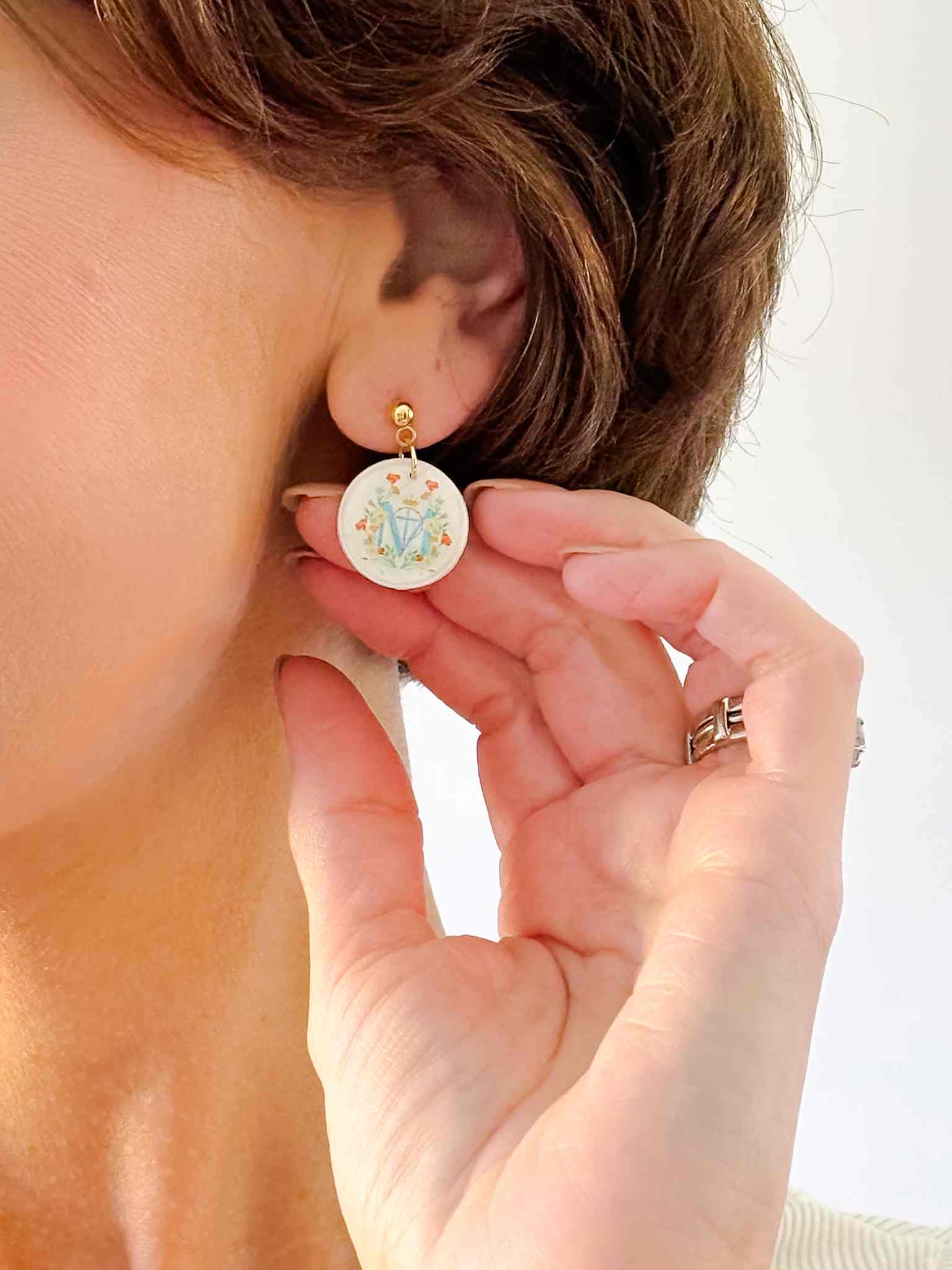 Handmade Mary Monogram Earrings - Personalized Initial Jewelry for Women - Perfect for Gifts, Weddings, and Everyday Wear