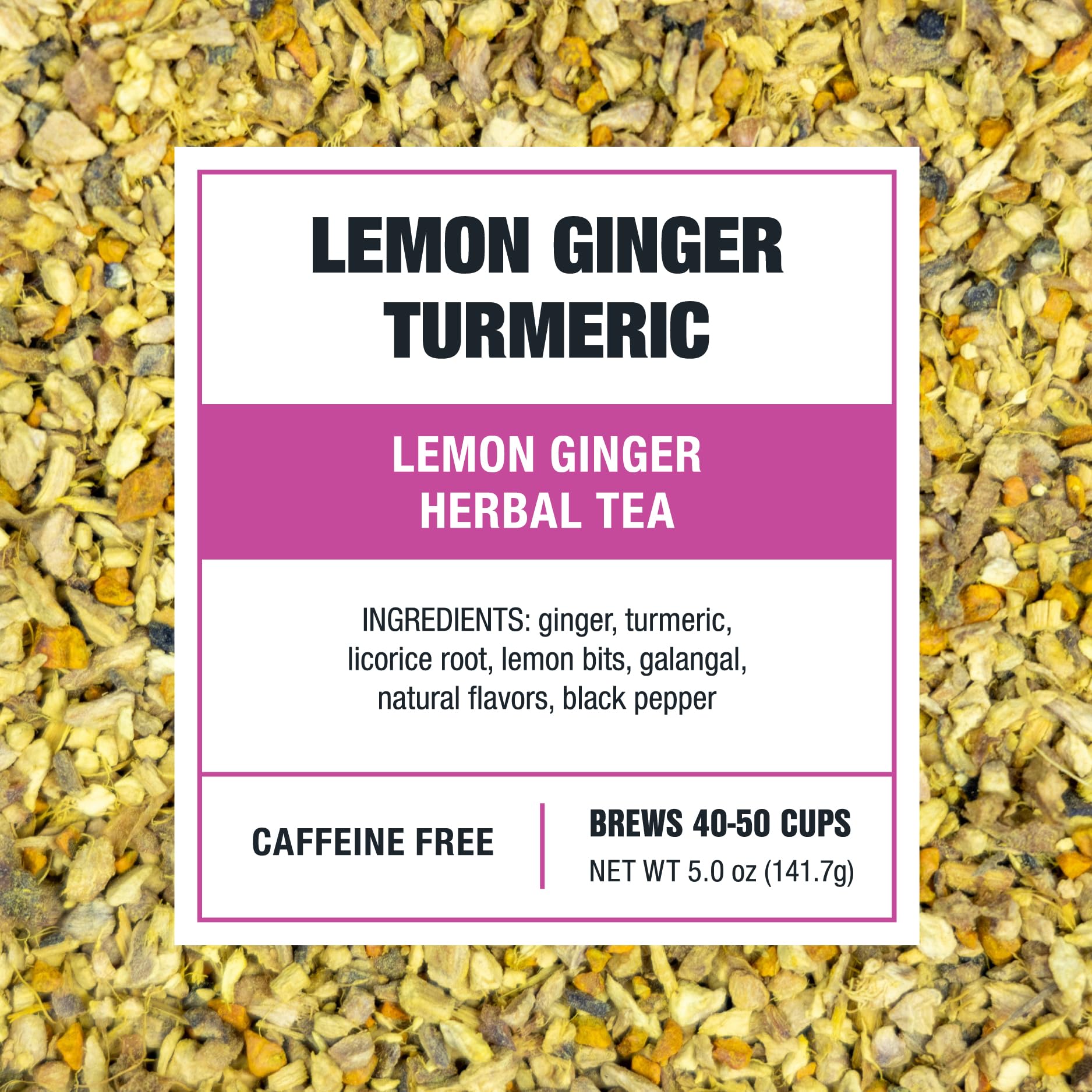 Tiesta Tea - Lemon Ginger Turmeric Herbal Tea | Premium Loose Leaf Blend | Caffeine-Free | Hot or Iced Tea | 50 Cups per Tin | 5oz Refillable Tin | Perfect for Relaxation, Immunity Boost & Digestive Health