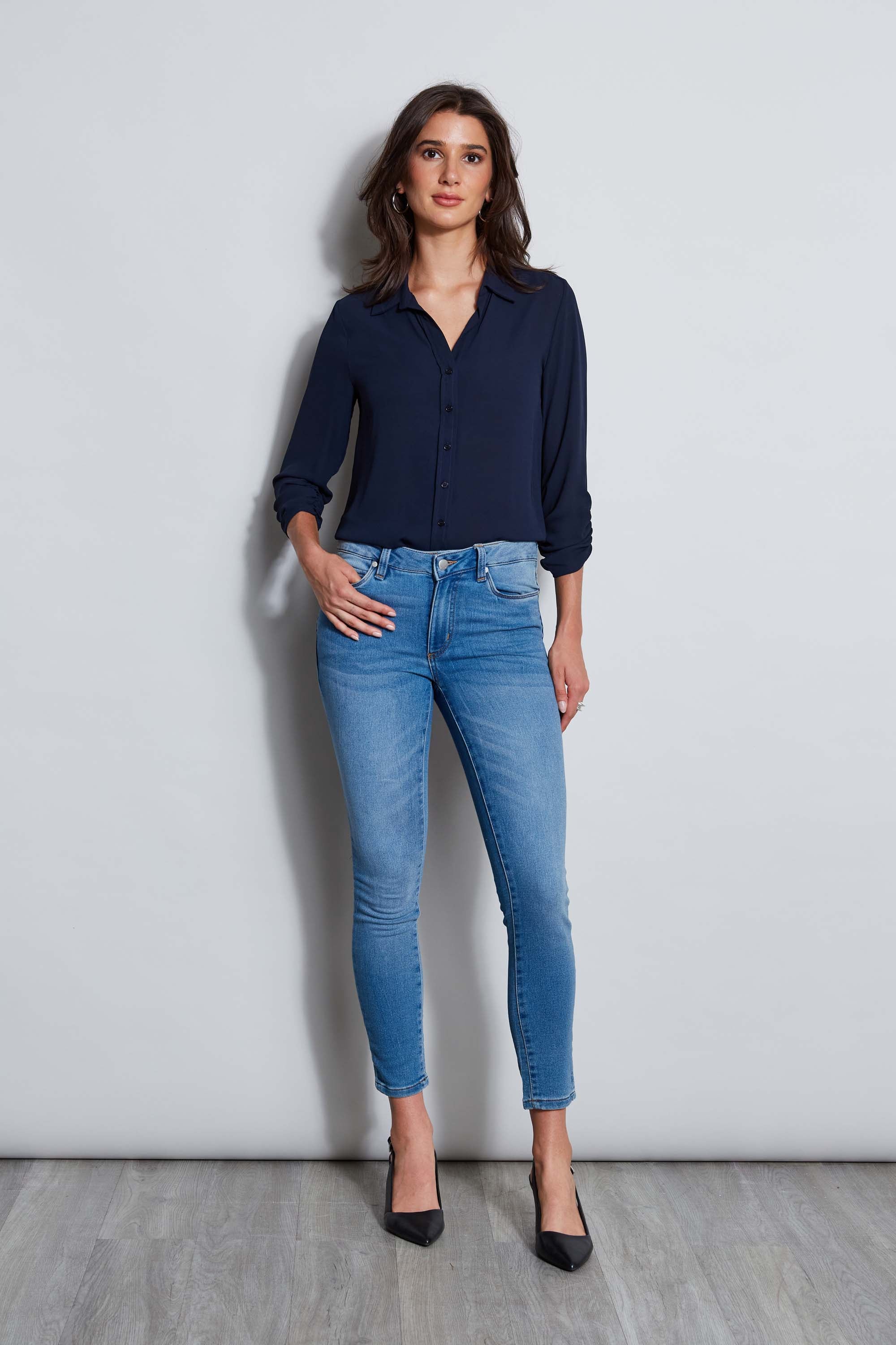 Tahari ASL Women's 28 Skinny Denim Jeans - High Waist Stretch Comfort Fit for Everyday Wear & Office Style