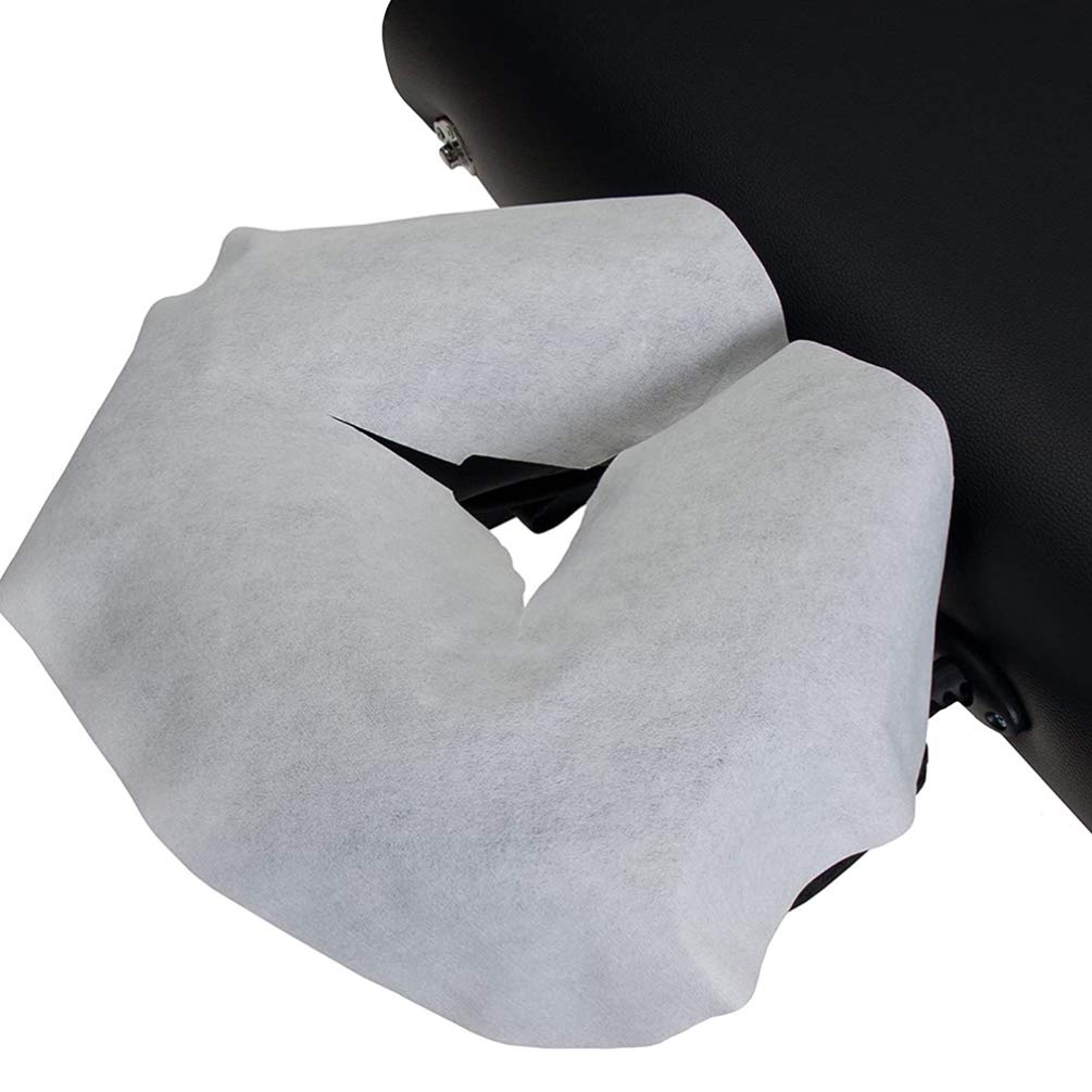DOITOOL Disposable Face Cradle Covers - 200Pcs Breathable Massage Headrest Mat with Face Hole for Spa & Salon | Towel Turban Massage Pillow Covers for Facial, Massage Therapy & Salon Hygiene
