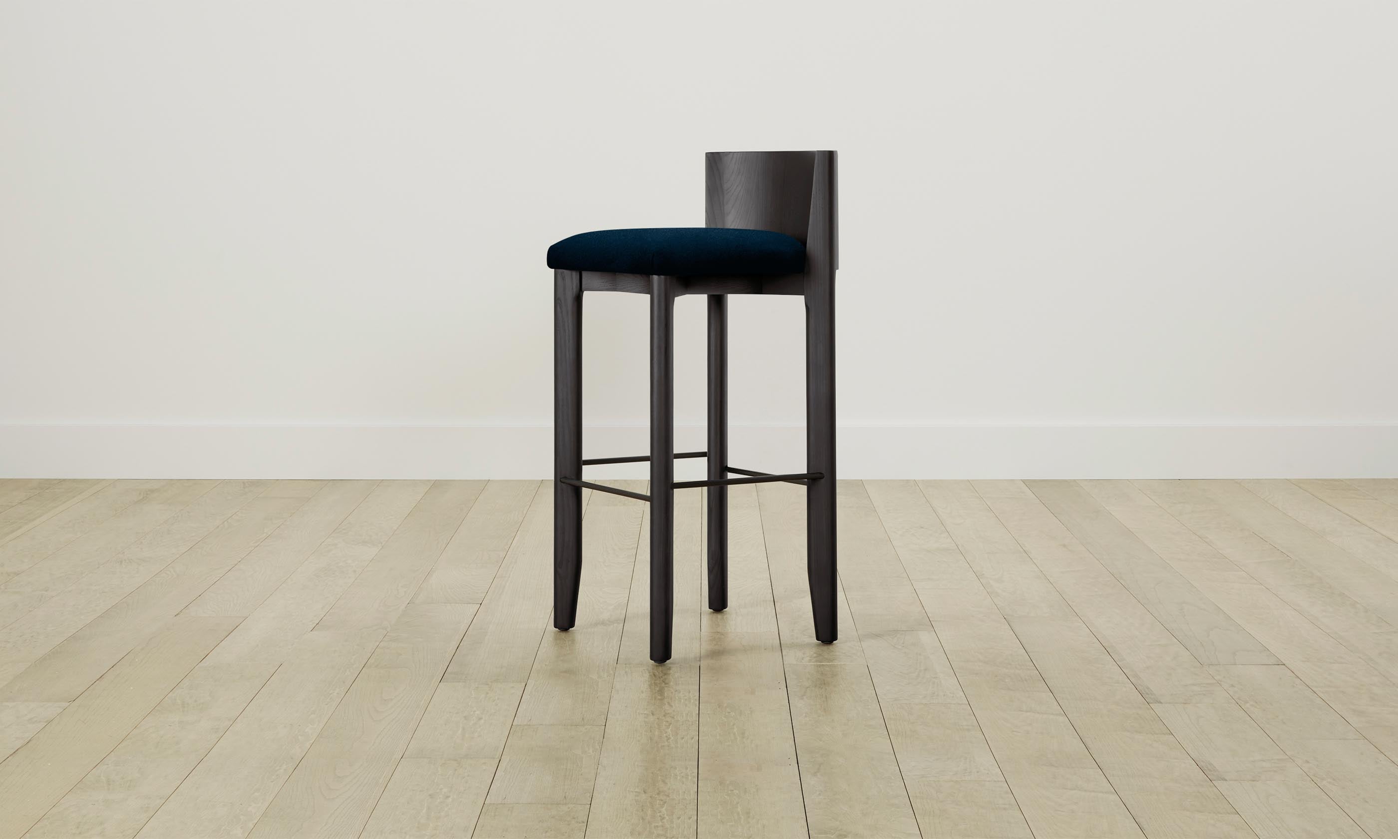 Premium Mohair Admiral Bar & Counter Stool - Modern Kitchen & Dining Stool for Home Bar, Breakfast Nook, and Restaurant Use