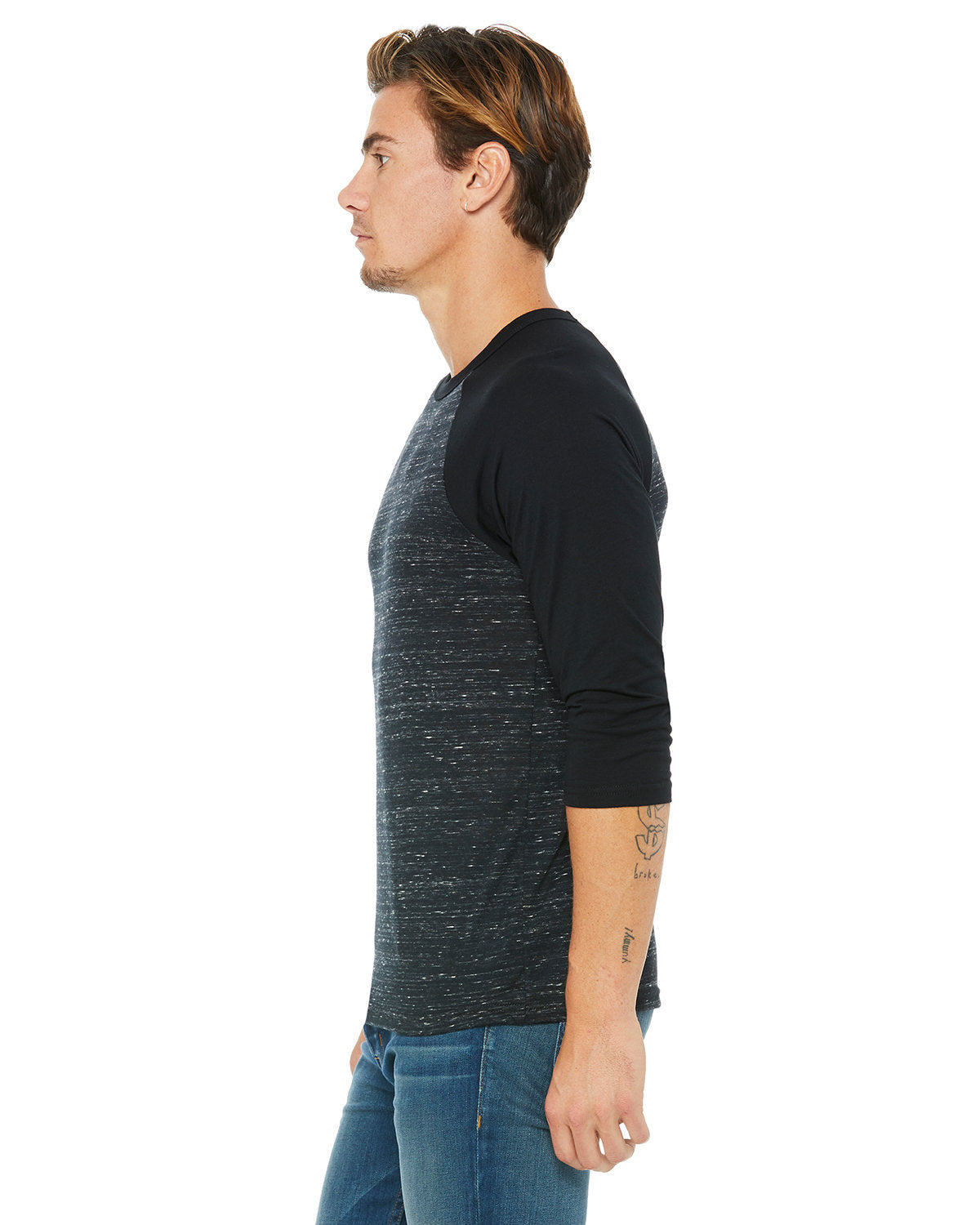 Bella + Canvas 3200 Unisex 3/4 Sleeve Baseball Tee - Soft Cotton Jersey Shirt for Men & Women - Perfect for Casual Wear, Sports & Team Uniforms