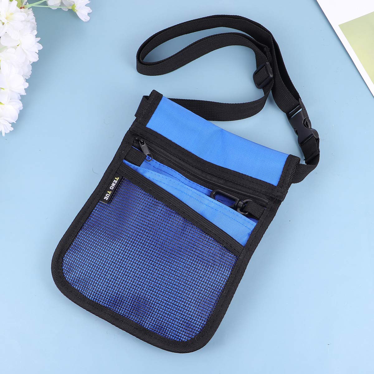 KESYOO Medical Organizer Belt - Waist & Shoulder Fanny Pack for Nurses, Doctors & Healthcare Workers - Blue Medical Care Tool Kit - Perfect for Hospitals, Clinics & Home Healthcare Use