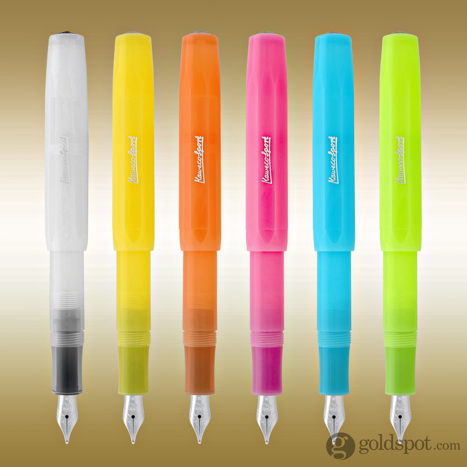 Kaweco Frosted Sport Fountain Pen - Banana Color | Smooth Writing Fountain Pen for Journaling, Note Taking & Calligraphy | Premium German Design for Students & Professionals