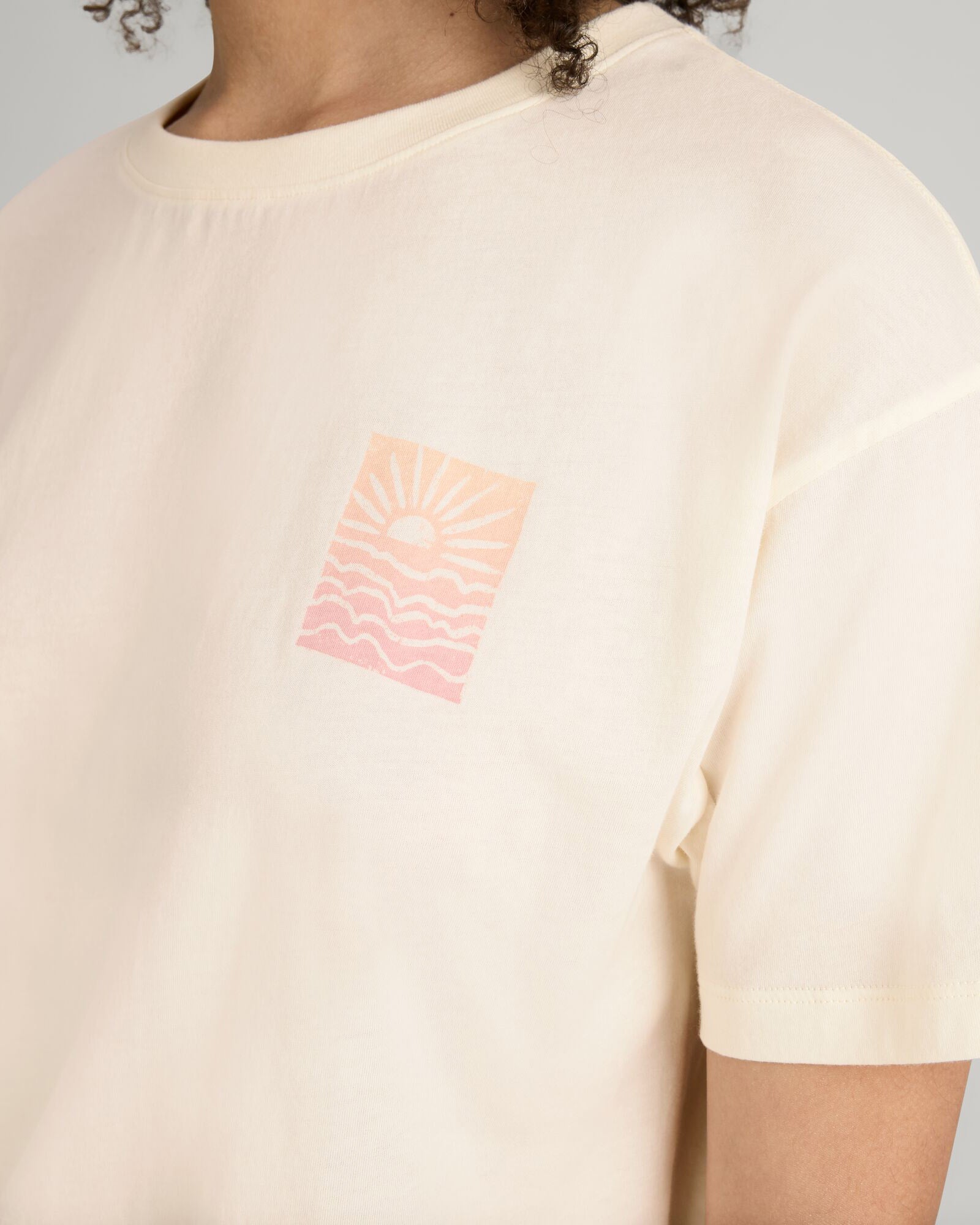 Women's Sunrise Floral Organic Cotton T-Shirt - Soft & Breathable Natural Tee for Casual Wear & Summer Outfits