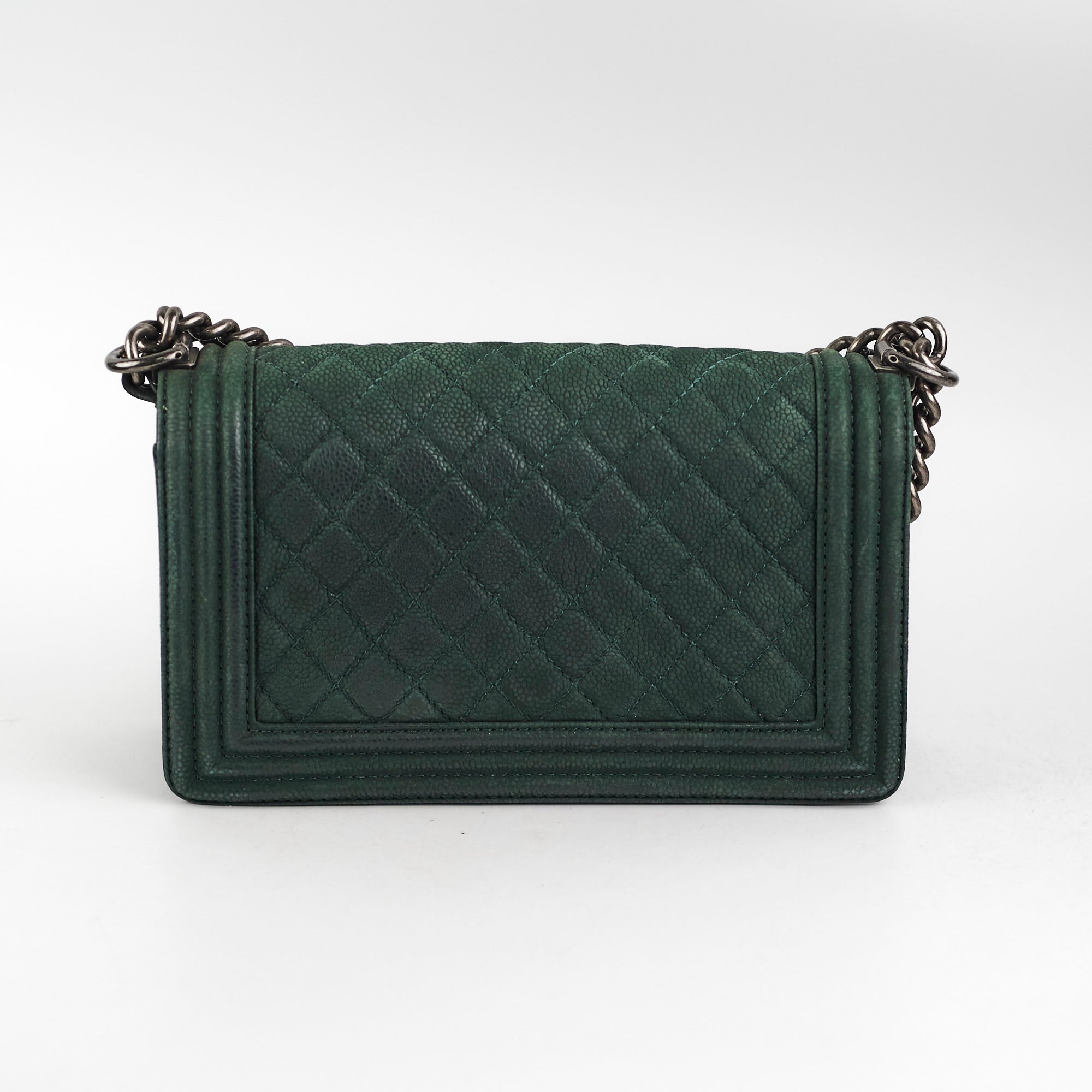 Chanel Old Medium Boy Bag in Oliver Green - Luxury Crossbody Handbag for Women, Perfect for Parties, Dates & Everyday Use