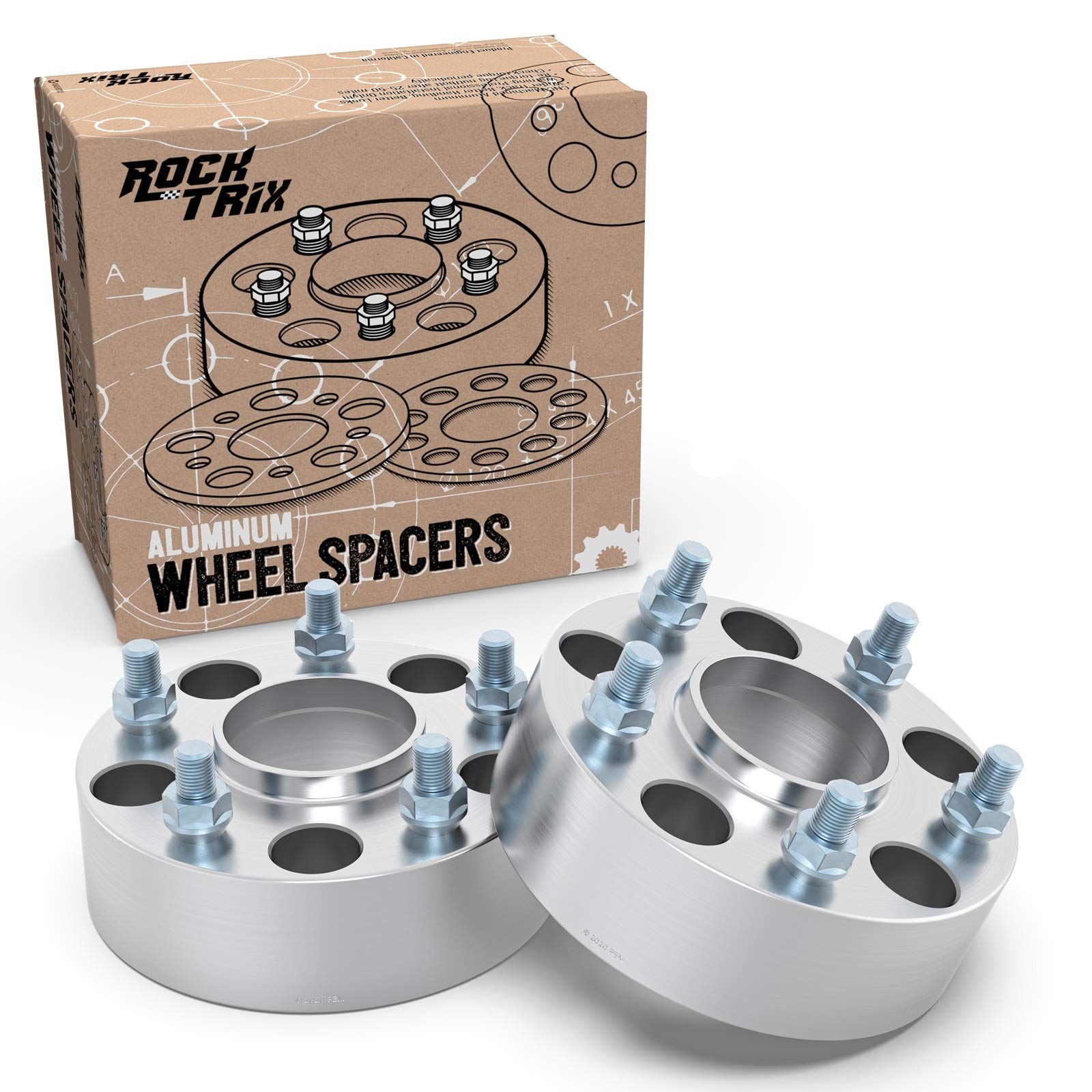 RockTrix 2-Piece 1.5 Inch Hubcentric Wheel Spacers 5x4.5 Bolt Pattern (71.5mm Bore, 1/2x20 Studs) – Compatible with Jeep Cherokee XJ, Grand Cherokee ZJ, Wrangler YJ/TJ, Liberty KJ/KK – Perfect for Off-Roading, Lifting, and Custom Wheel Fitment