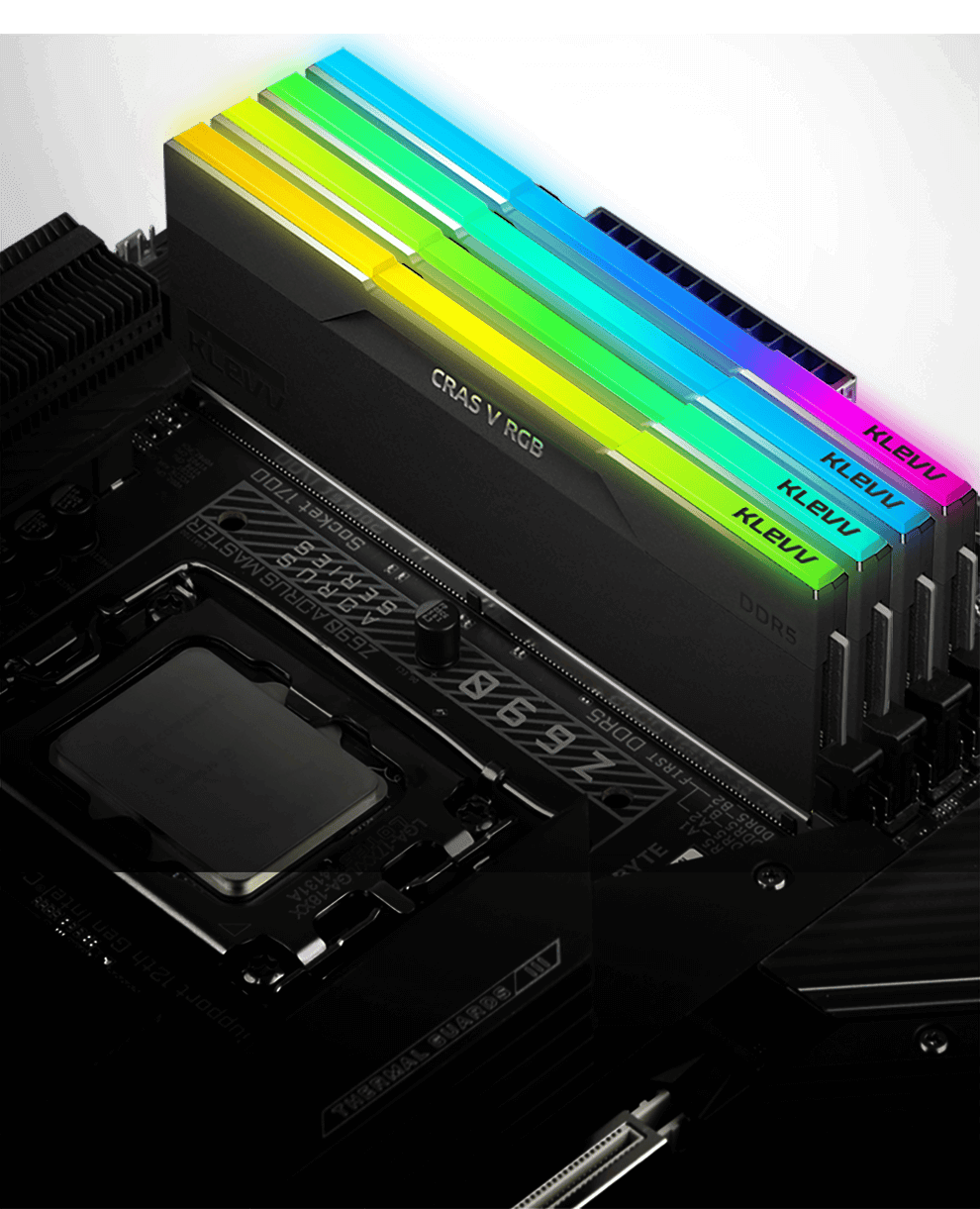 KLEVV Cras V RGB DDR5 6000MHz CL30 32GB (2x16GB) Gaming RAM - High Performance Memory for PC Builds, Streaming & Content Creation