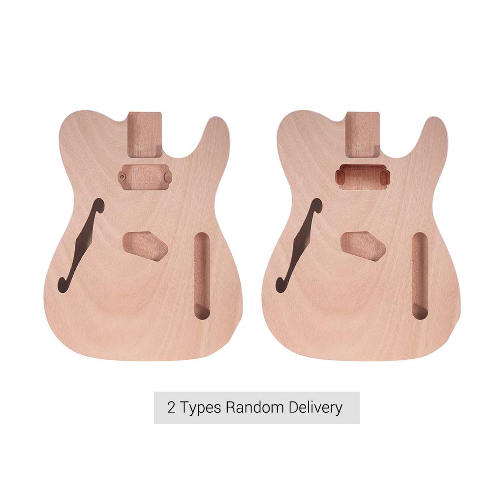 Unfinished Electric Guitar Body Blank - DIY Mahogany & Composite Wood Guitar Parts for Fender Style Guitars - Perfect for Custom Builds, Repairs, and DIY Projects