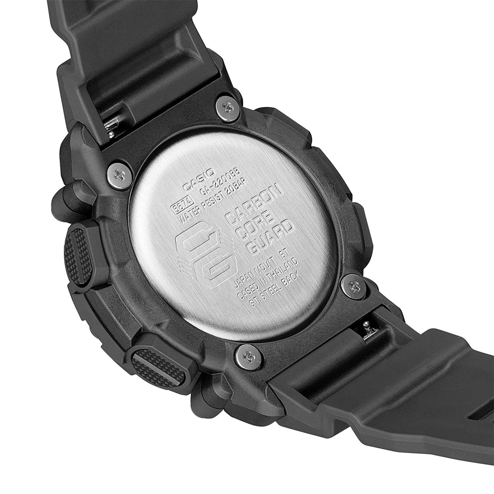 G Shock GA2200BB 1A Digital Sport Watch for Men - Shock Resistant, Waterproof, LED Backlight - Perfect for Outdoor Activities, Running, Hiking & Adventure Sports