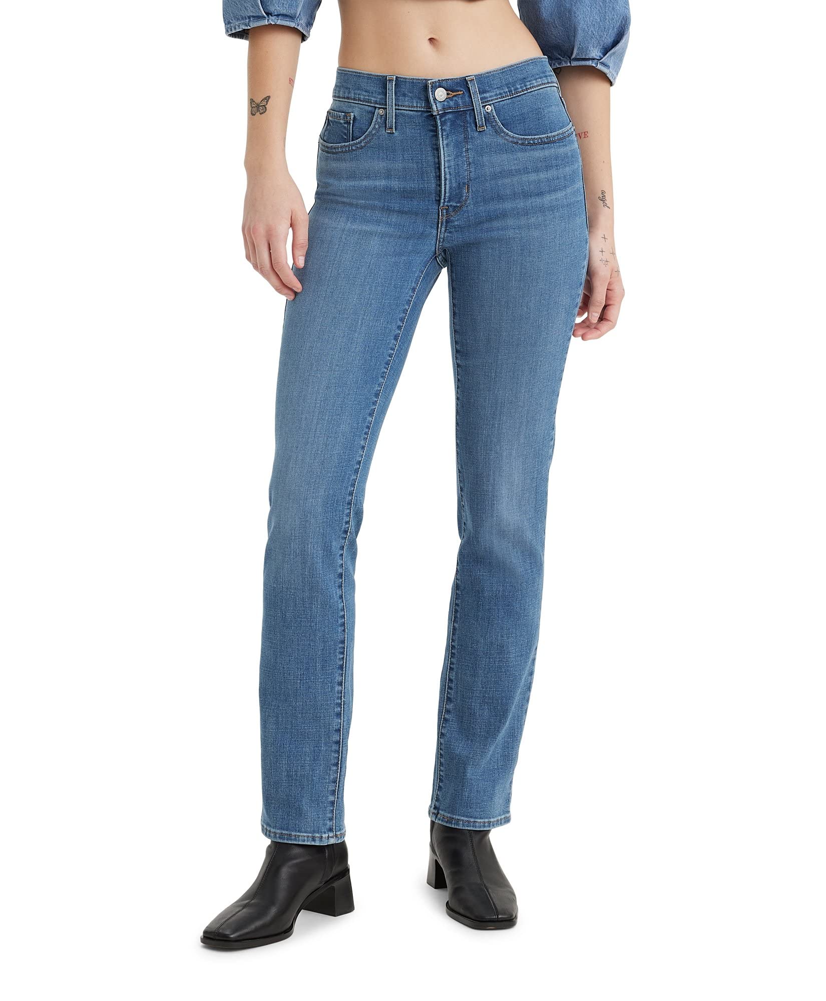 Levi's Women's 314 Shaping Straight Jeans - High Waist Slimming Denim Pants for Casual Wear & Everyday Outfits