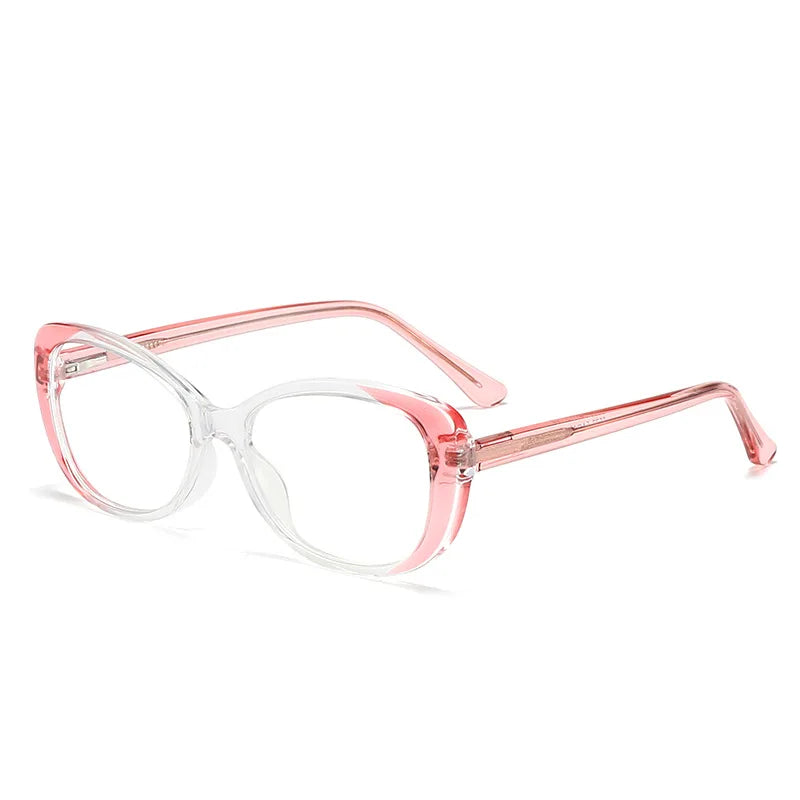 CCspace Women's Full Rim Small Oval Polycarbonate Eyeglasses Frame 301422 - Lightweight & Durable for Work, Reading & Everyday Use