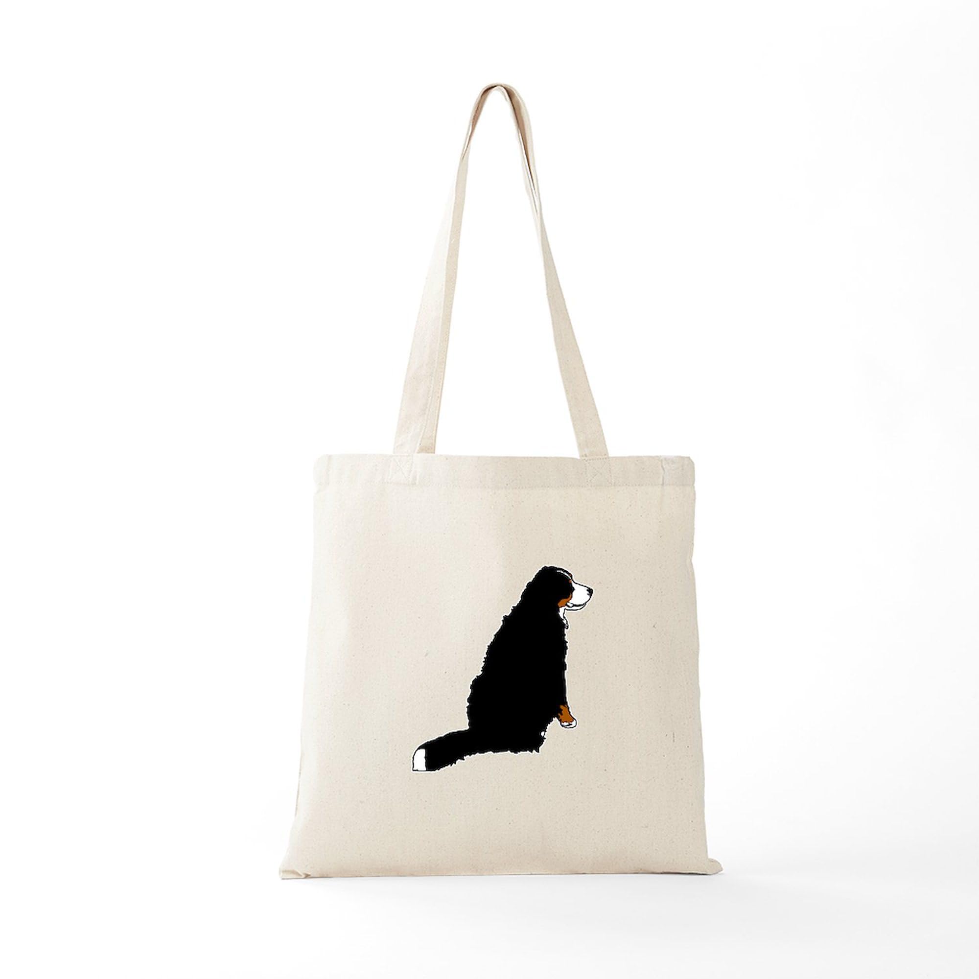 Bernese Mountain Dog Tote Bag - Natural Canvas Reusable Shopping Bag for Groceries, Beach & Daily Use | Cute Dog Lover Gift