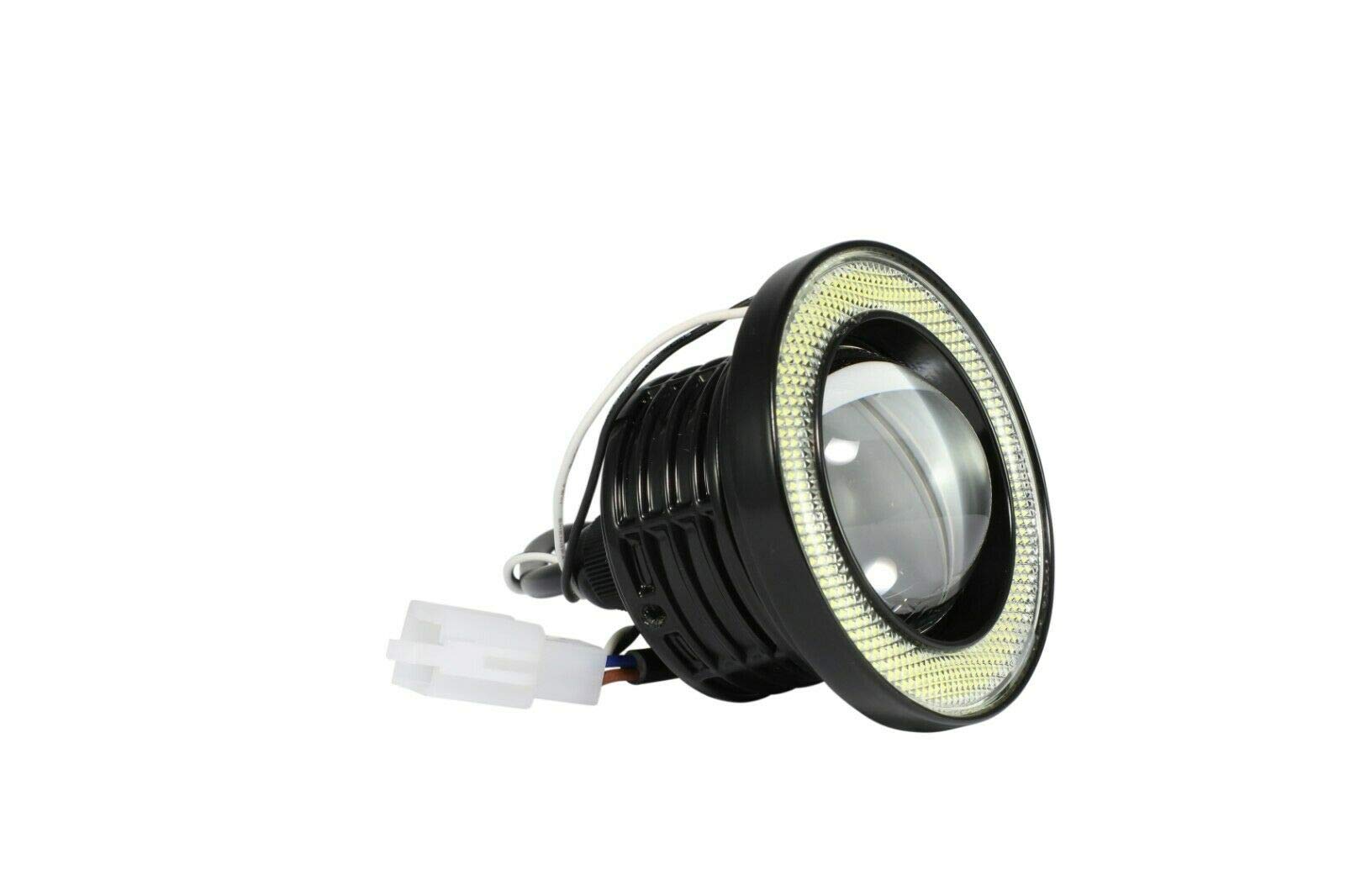 2011-2014 Dodge Avenger White LED Halo Fog Lights Kit - Durable Driving Lights for Night Visibility & Off-Road Adventure - Perfect for Foggy Conditions, Highway Driving & Car Customization