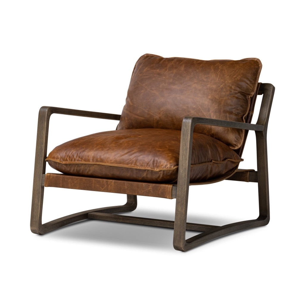 Ace Chair - Premium Raleigh Chestnut Leather Office Chair for Home & Work - Ergonomic Design for Comfort & Productivity