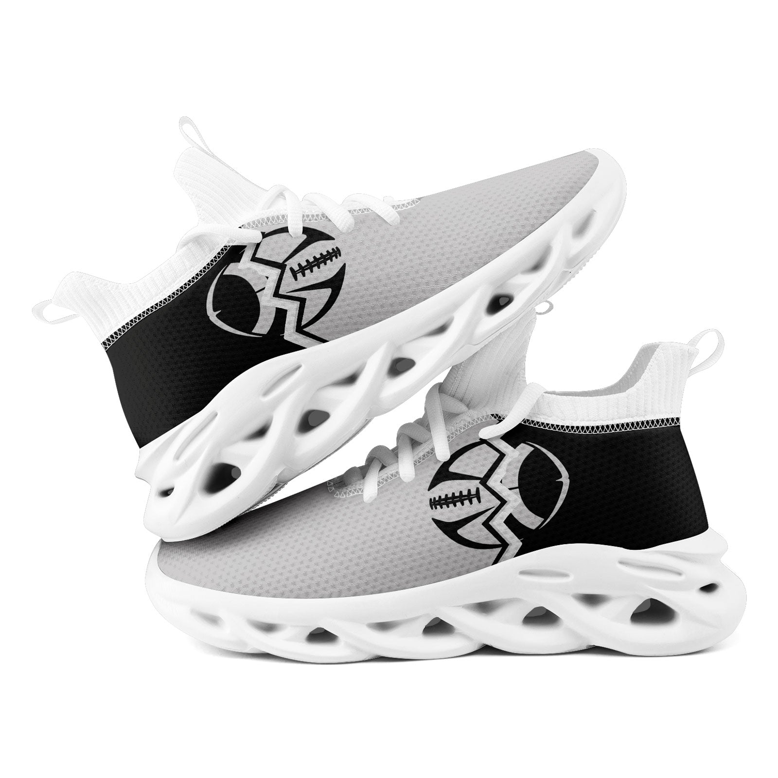 Custom Grey & Black Las Vegas MaxSoul Shoes and Hat Set - Personalized Combo for Men & Women | Perfect for Vegas Trips, Concerts & Streetwear Fashion