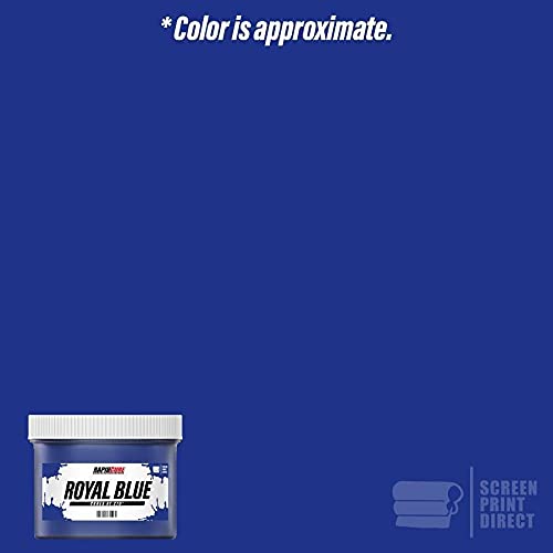 Rapid Cure® Blue Plastisol Screen Printing Ink (5 Gallon - 640oz) - Fast Drying Fabric Paint for T-Shirts, Hoodies & Bags - Made in USA - Ideal for DIY Printing, Custom Apparel & Small Business Production
