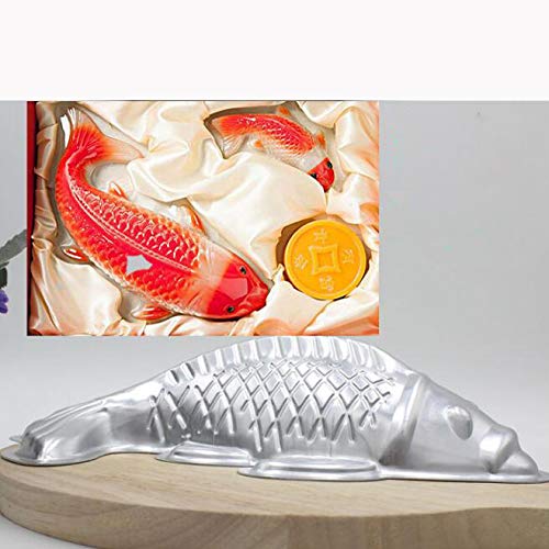 3D Koi Fish Cake Mold - 10 Inch Aluminum Alloy Baking Pan for Fish-Shaped Cakes - Perfect for Birthday Parties, Japanese Themed Events & Dessert Decorations