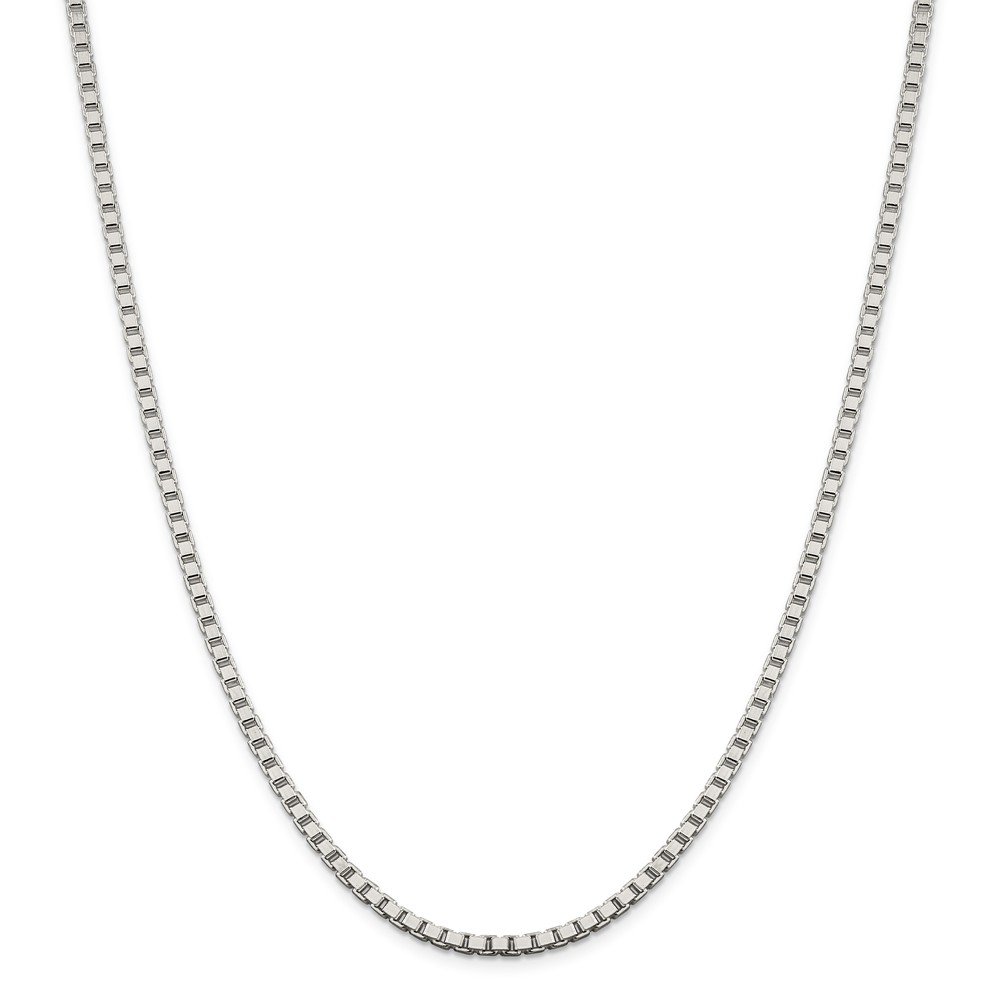 925 Sterling Silver 3.25mm Box Chain Necklace for Women & Men - Durable Lobster Clasp, Hypoallergenic Jewelry - Perfect for Everyday Wear, Gifts & Special Occasions