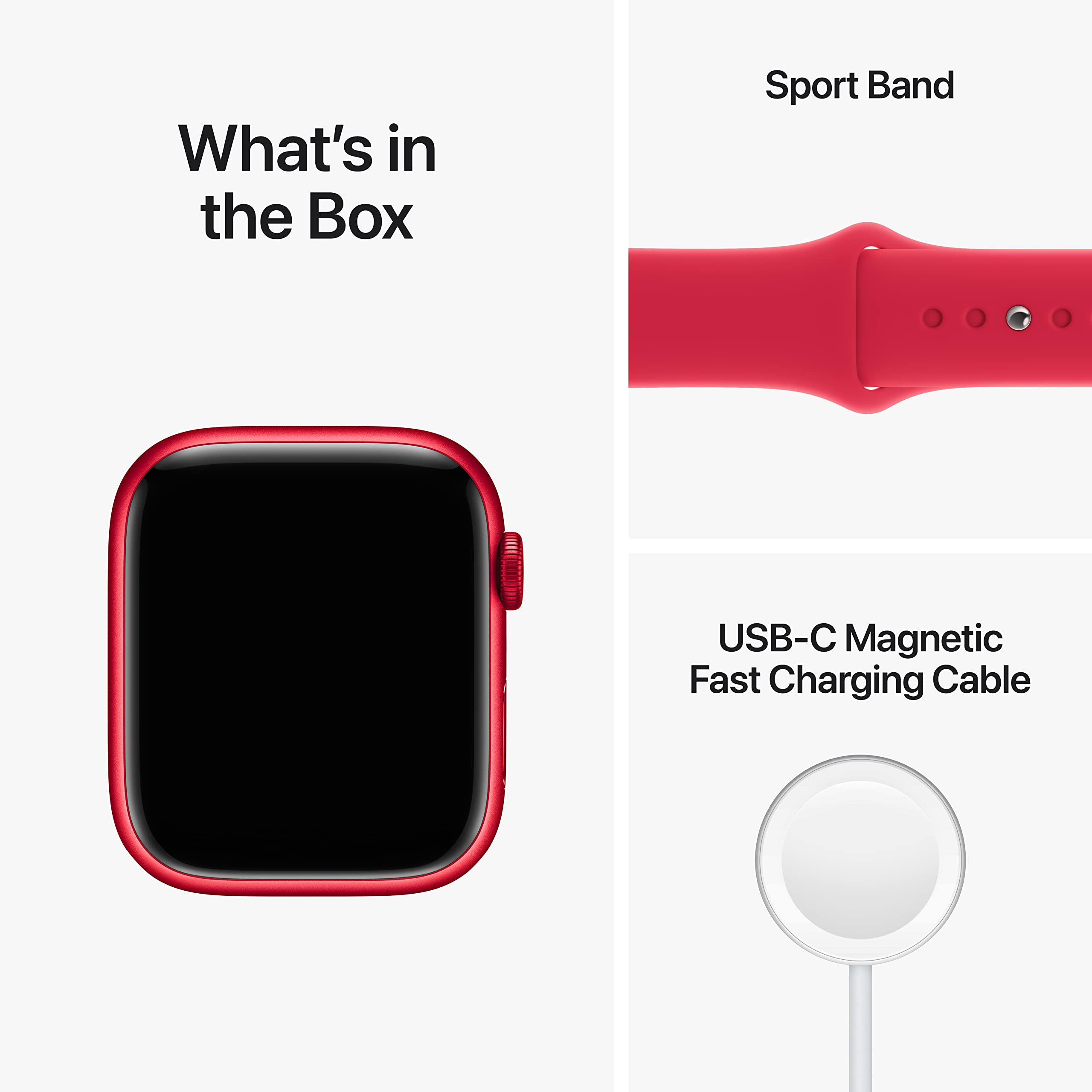 Apple Watch Series 8 GPS + Cellular 45mm (Renewed) - Red Aluminum Case with Red Sport Band M/L | Smart Fitness Tracker, Heart Rate Monitor & Waterproof Smartwatch for Running, Swimming & Daily Use