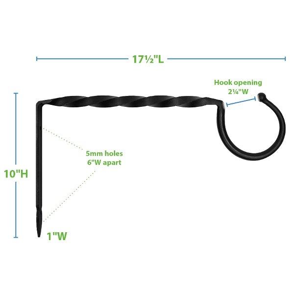 Achla Designs Jumbo Bracket B25 B26 - Heavy Duty Shelf Brackets for Floating Shelves, Wall Mounted Storage & Home Decor
