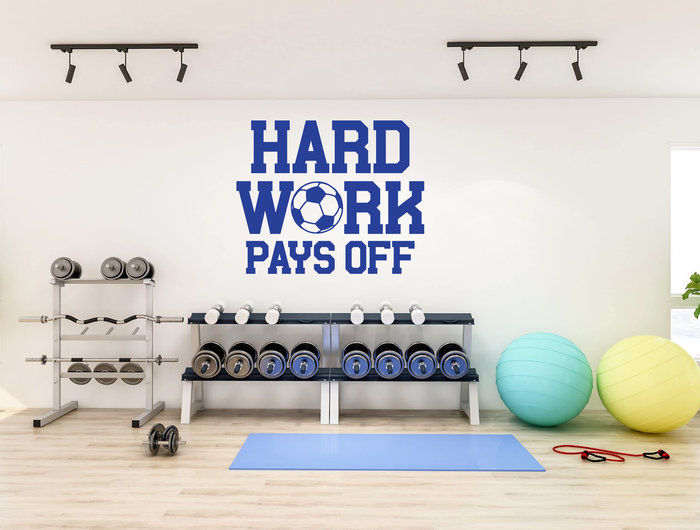 Custom Soccer Vinyl Wall Decal - Personalized Home & Gym Decor with Inspirational Sports Quote - 