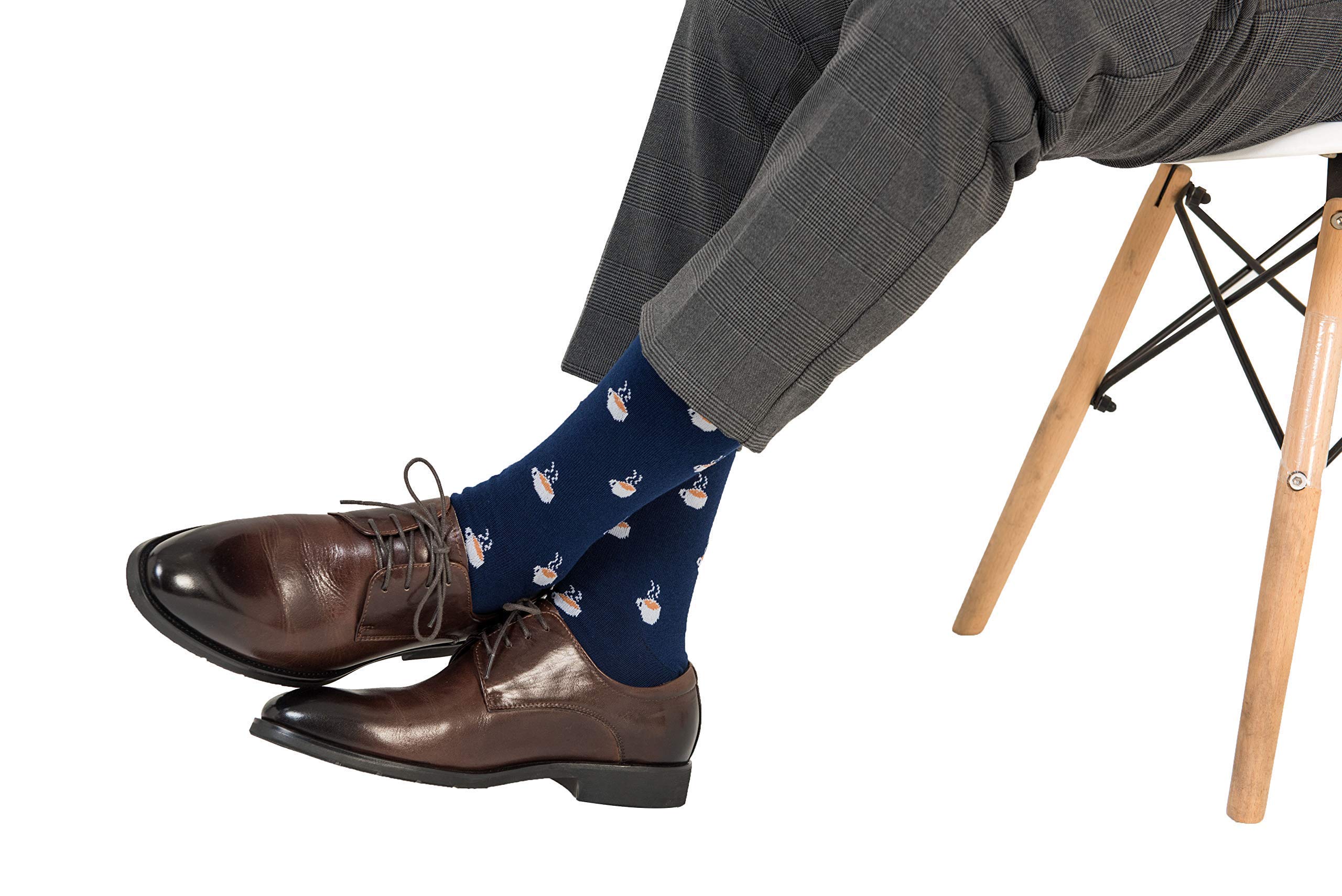 Coffee Lover Gift Set for Men - Barista Socks & Cappuccino Latte Tie Combo | Caffeine Themed Accessories | Perfect for Coffee Enthusiasts & Baristas | Great for Office Wear, Gifts & Coffee Shop Visits