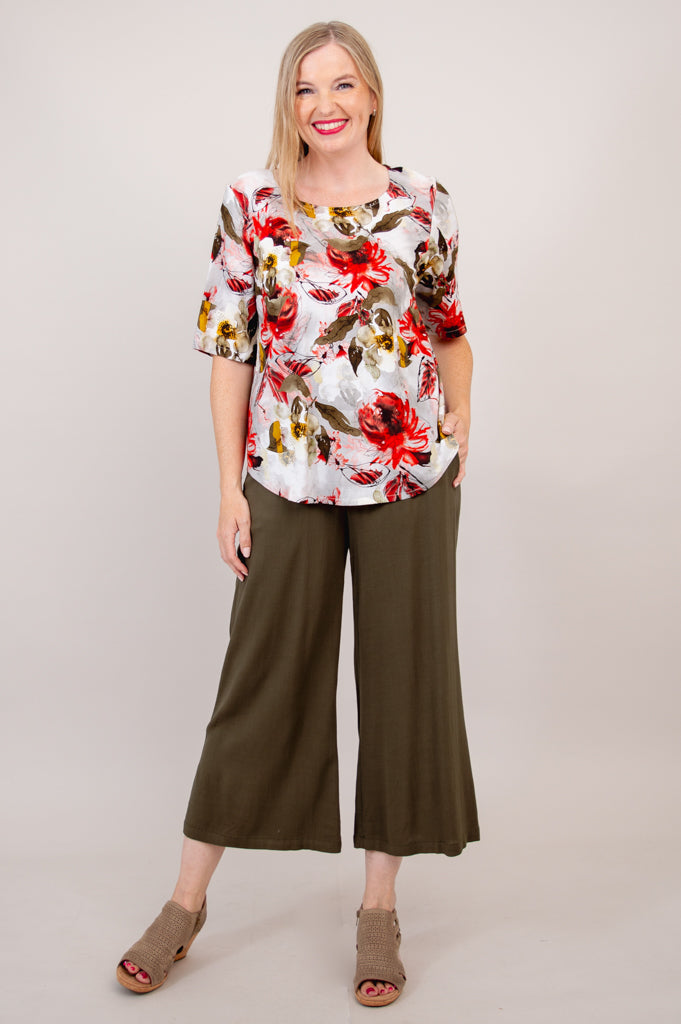 Liza Top Floral Youth Linen Bamboo Blouse - Perfect for Summer Outfits, Casual Wear & Boho Style