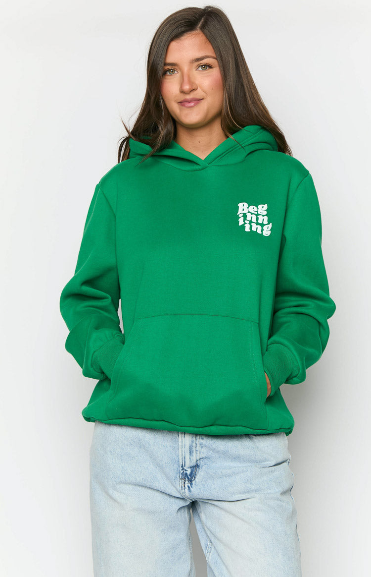Cozy Green Snuggle Bubble Hoodie for Women & Men - Soft Fleece Pullover with Pockets - Perfect for Loungewear, Casual Outfits & Cold Weather