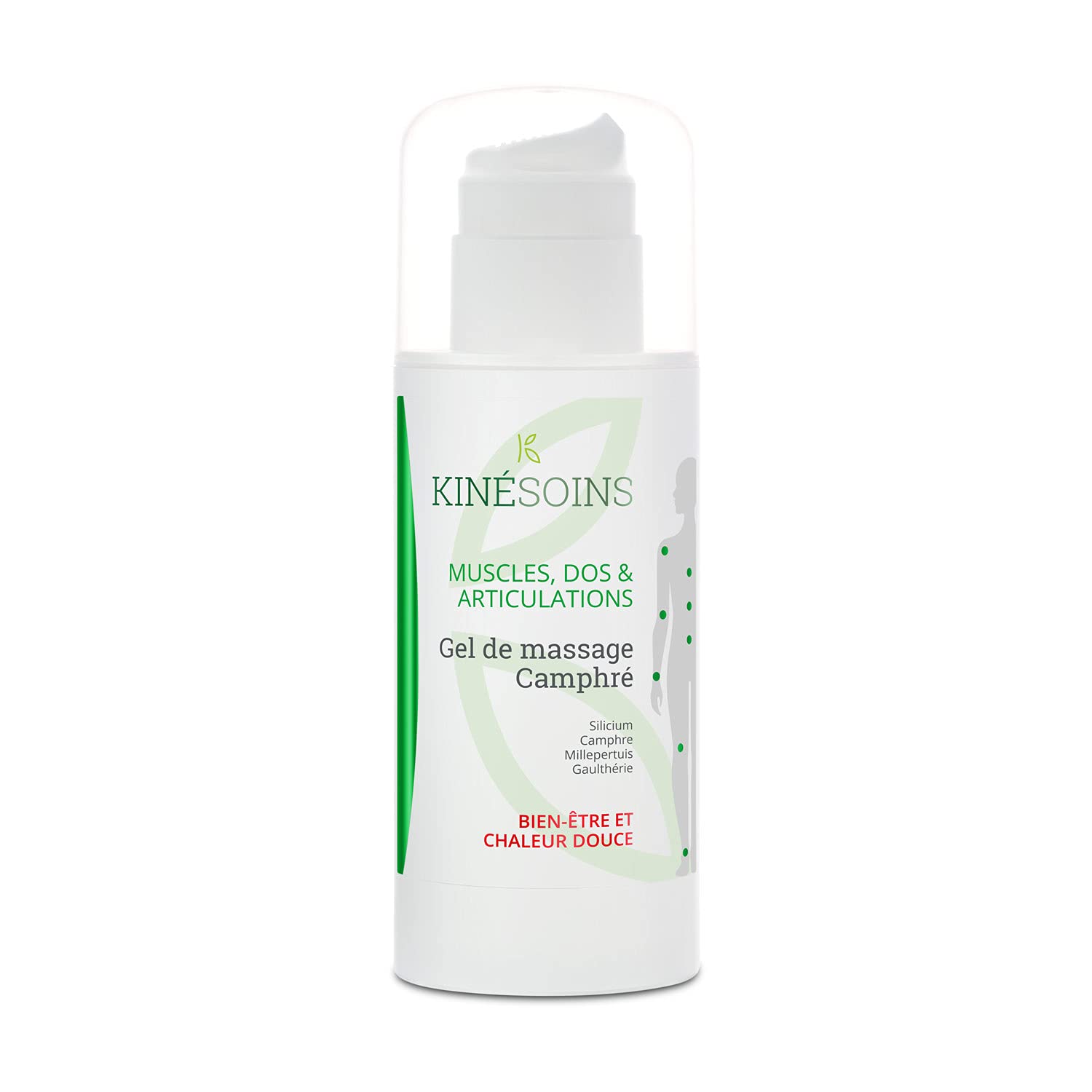 KINÉSOINS - Camphor Muscle and Joint Massage Gel with Silicon (150 ml) - Relieves Pain & Soothes Sore Muscles for Athletes & Active Lifestyles