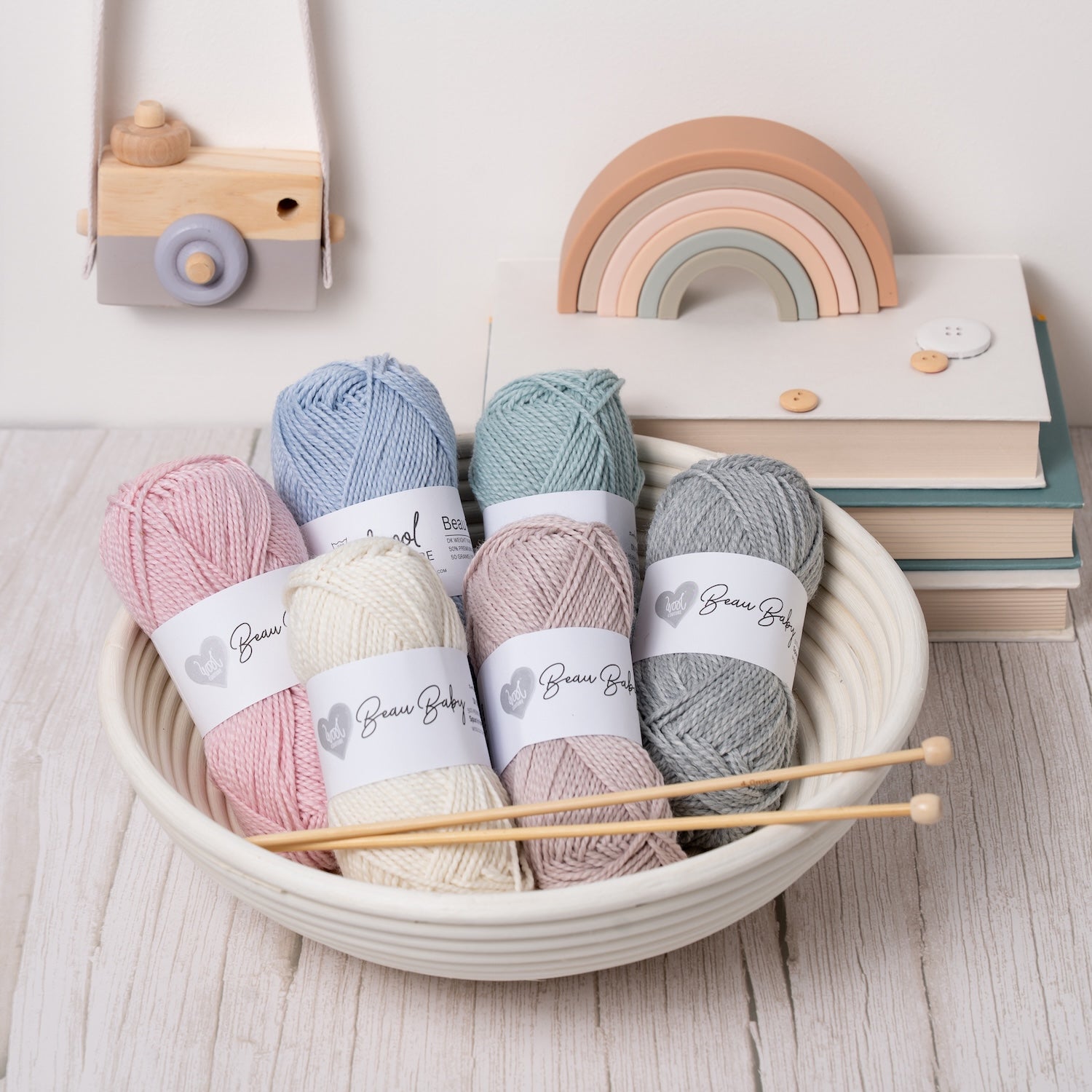 Mabel Bunny Baby Comforter Knitting Kit - Soft Handmade Knitted Blanket for Newborns & Toddlers - Perfect for Nursery, Stroller, and Crib Bedding