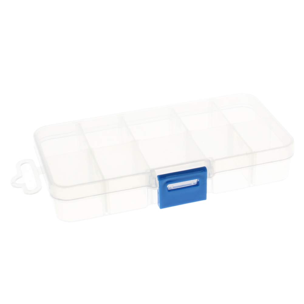 Utoolmart 4-Piece Clear Plastic Tool Organizer Box - 5.1 x 3 x 1 Inches for Hardware, Screws, Nails, Bolts, Nuts, Beads & Jewelry Storage - Perfect for Workshop, Garage, Craft Room and DIY Projects