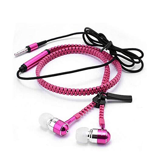 Premium Wired Earphones with Built-in Mic - Stereo Sound & Noise Canceling Headphones for Running, Gym, Sports - Comfortable Secure Fit (Rose Gold) | Ideal for Workouts, Commuting & Online Meetings