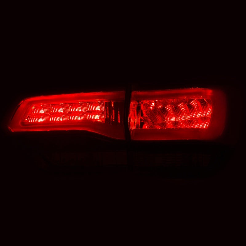 ANZO LED Tail Lights (Red/Clear) for Jeep Grand Cherokee 2014-2021 - High-Performance Brake Lights with Bright LED Technology - Perfect for Off-Roading, Night Driving & Custom Car Upgrades