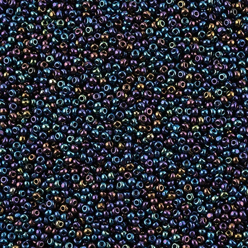 11/0 Czech Cut Seed Beads #37054 - Metallic Blue AB Finish (13g) for Jewelry Making, Beading Crafts & DIY Accessories - Perfect for Bracelets, Necklaces and Home Decor Projects
