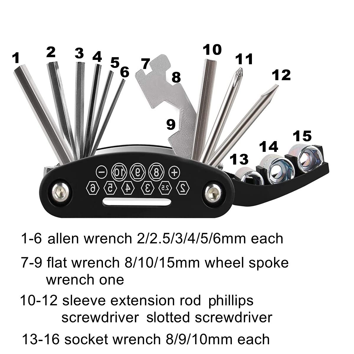 Beenlen Bike Repair Kit - Portable Bicycle Patch Tool with Repair Bag & Tire Pump for Mountain & Road Bikes - Perfect for Camping, Travel & Emergency Roadside Repairs