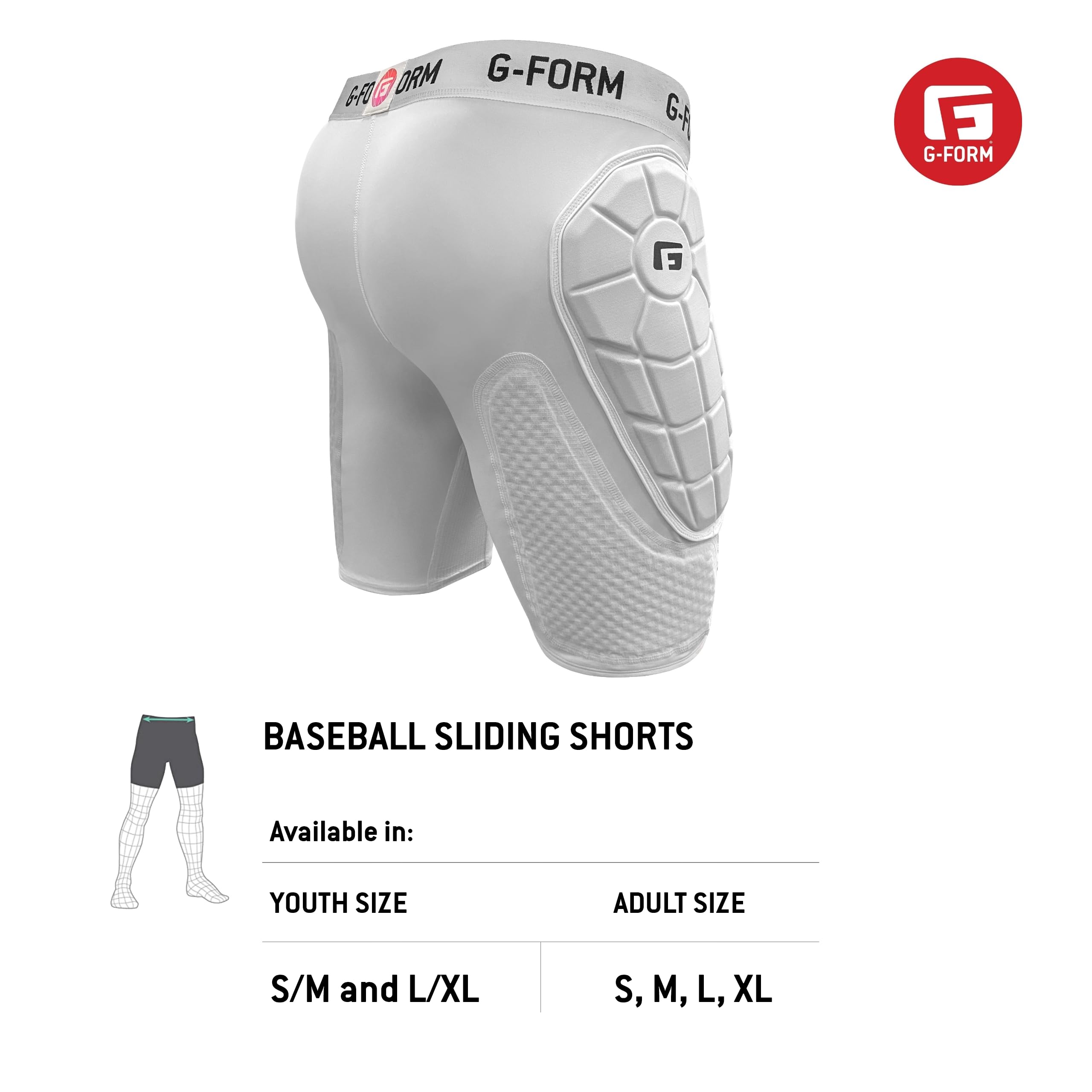 G-Form Heist Fastpitch Sliding Shorts for Women & Girls - Padded Compression Athletic Softball Shorts - Perfect for Fastpitch Games, Training & Outdoor Sports