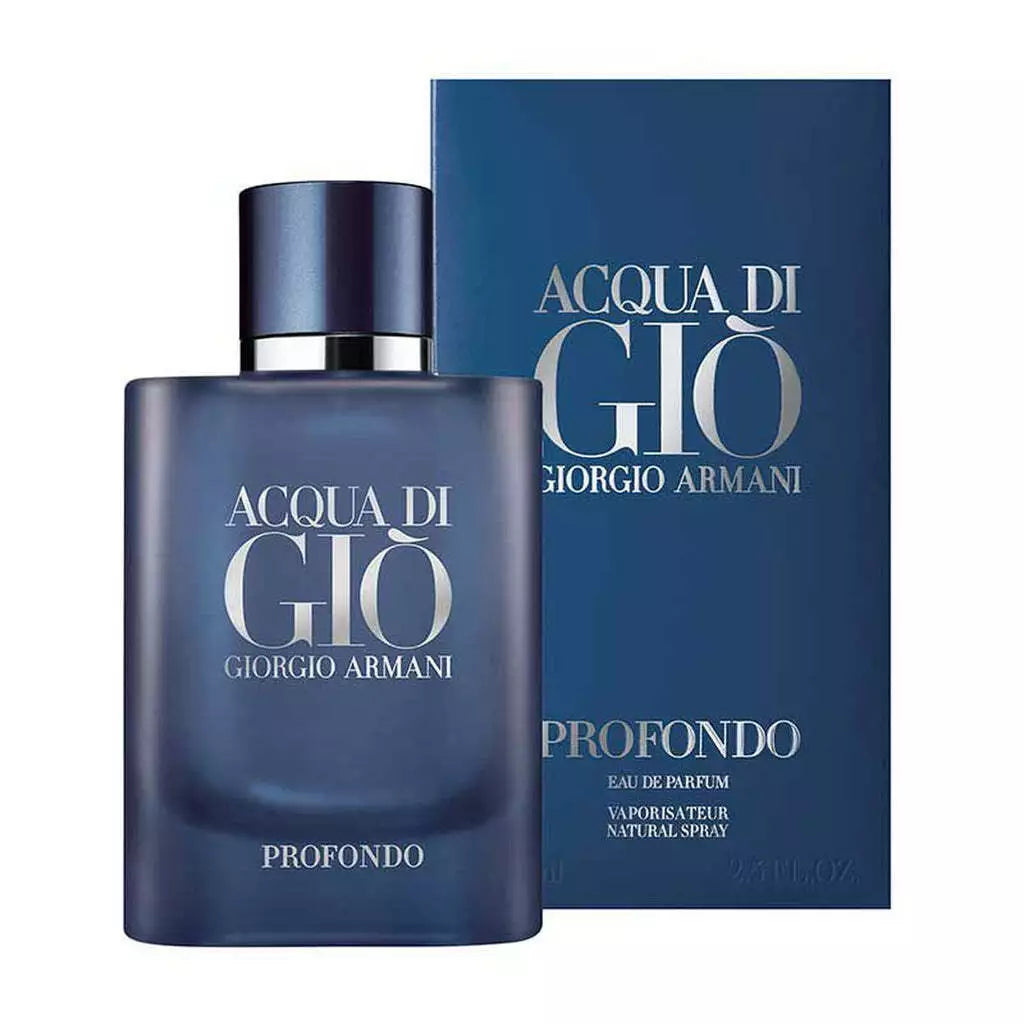Aqua Di Gio Profondo Eau De Parfum Spray for Men - Fresh Aquatic Cologne with Woody Notes - Perfect for Date Night & Special Occasions