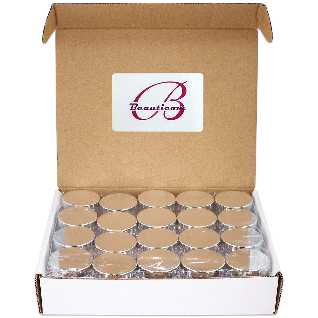 Beauticom 10ml (0.35oz) Clear Plastic Jars with Silver Lids - Leakproof Cosmetic Containers for Lotion, Cream & Ointment Storage (1000-Pack) - Ideal for DIY Beauty Products, Travel Toiletries & Small Craft Organizers