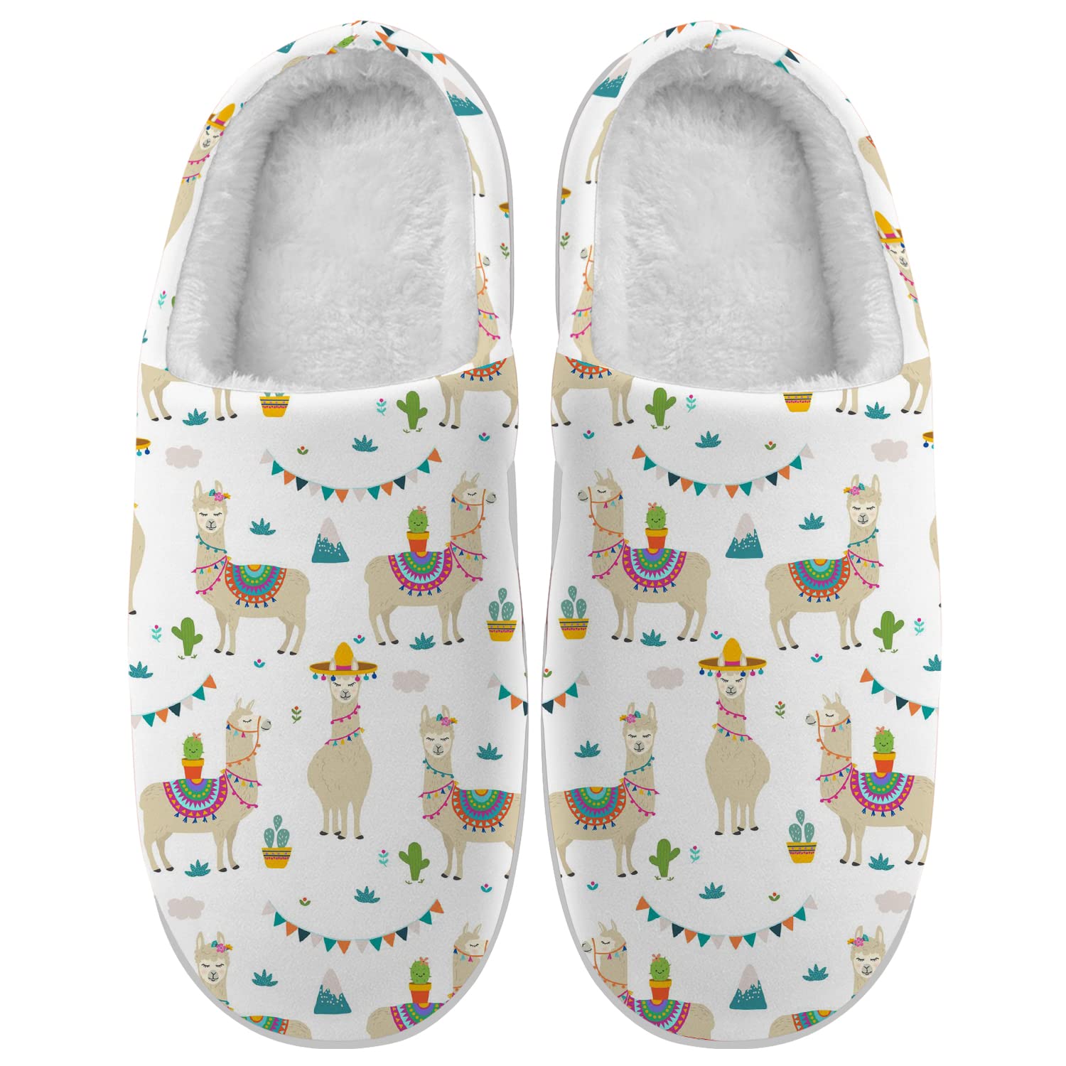 Cozy Llama Slippers for Women & Men - Memory Foam Fuzzy House Shoes with Anti-Skid Sole - Warm Winter Indoor Slippers - Perfect Gift for Family & Friends (Home, Office, Dorm Use)