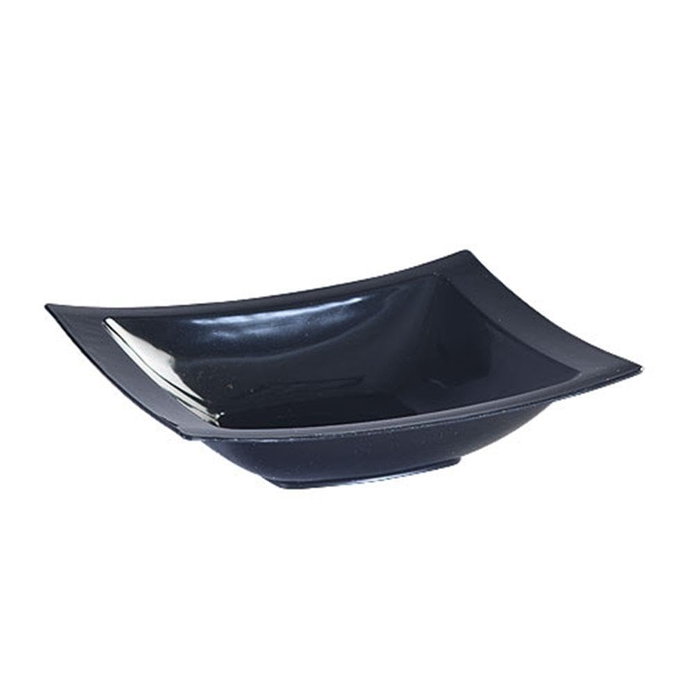 Tiger Chef TC-20238 Heavy Duty Rectangular Plastic Plates - 5oz Black Disposable Party Plates (100 Pack) for Catering, BBQs, Picnics & Special Events