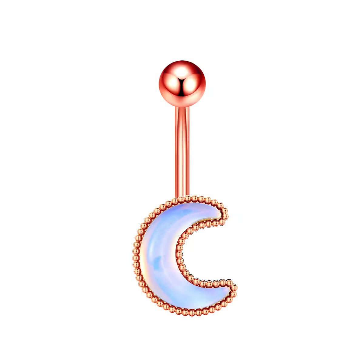 Glow in the Dark Belly Button Rings - Moon Star Design | Body Jewelry for Women | Perfect for Night Parties, Raves & Unique Fashion Looks