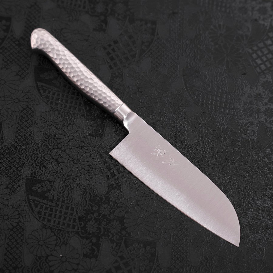 Premium Santoku Knife 120mm - VG-5 Stainless Steel Blade with Polished Western Handle - Perfect for Slicing, Dicing & Chopping Vegetables, Meat & Fish