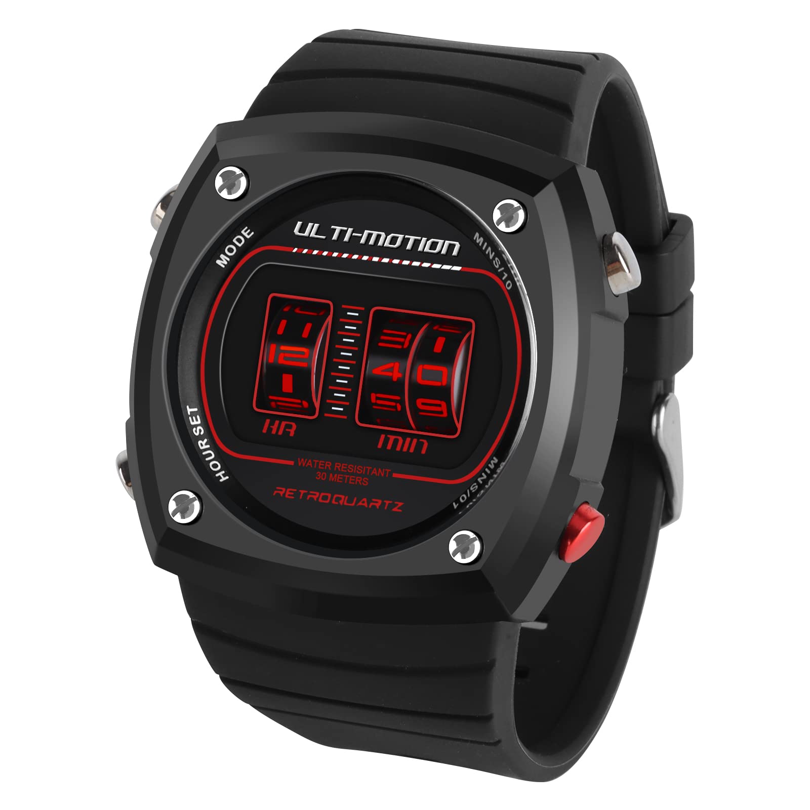 ULTI-Motion Unisex Luxury Watch - 2022 Fashion Silicone Strap Roller Drum Watch for Men & Women | Perfect for Casual Wear, Office & Outdoor Activities