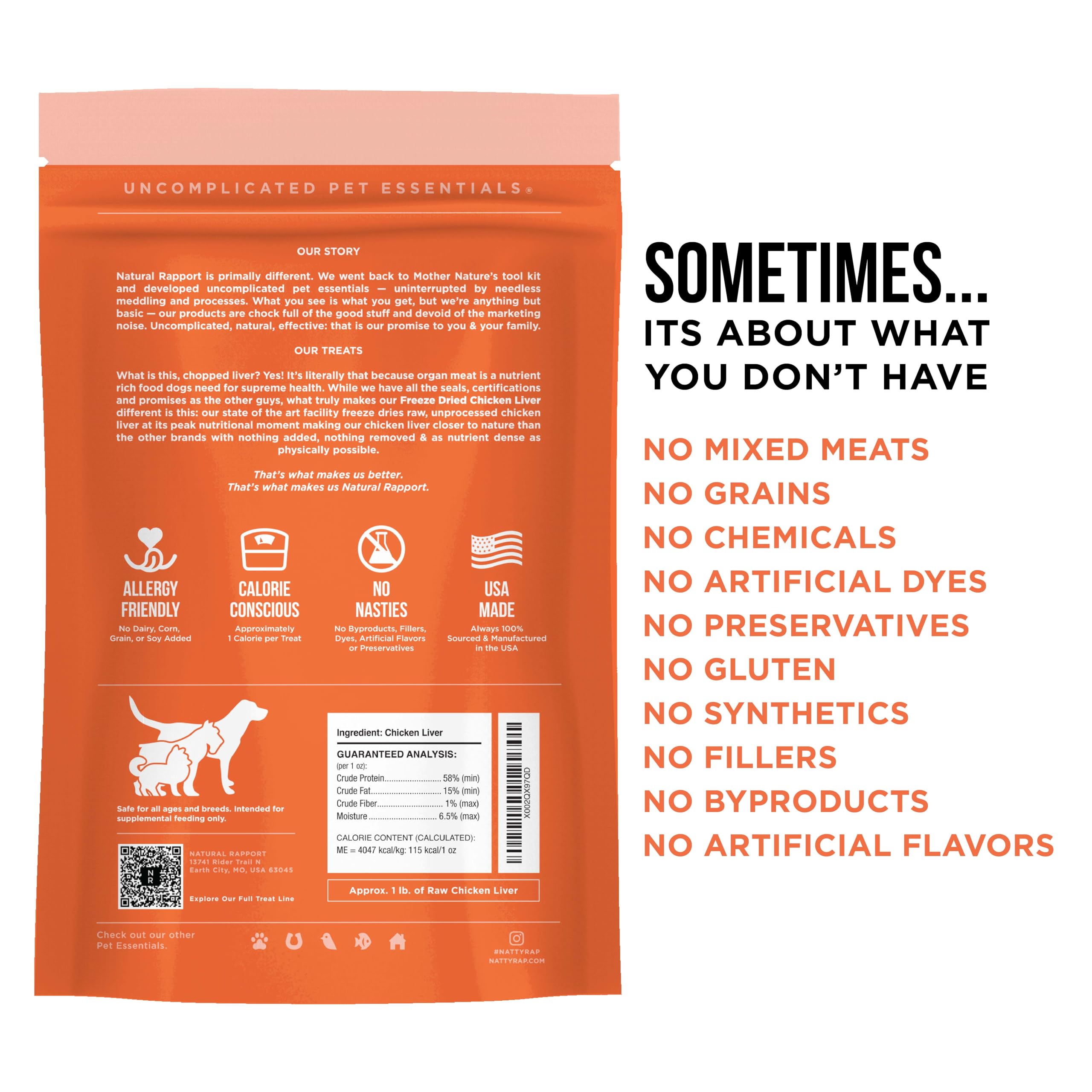 Premium Freeze-Dried Chicken Liver Dog Treats - Grain-Free, All-Natural Dog Snacks for Small & Large Breeds - 4 oz. Pack - Perfect for Training, Rewards & Healthy Chewing