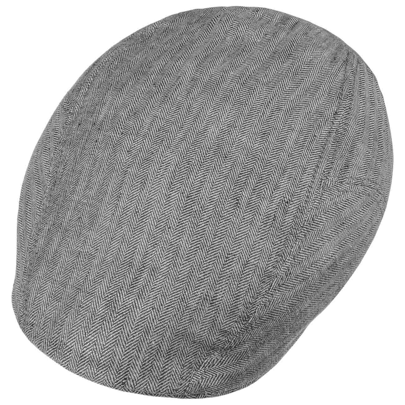 Stetson Herringbone Linen Flat Cap for Men - Premium EU-Made Summer Hat | Casual & Formal Wear for Outdoor Activities