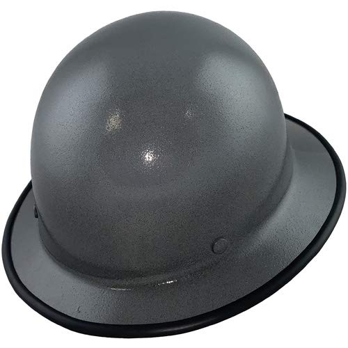 Texas America Safety SkullGuard Full Brim Hard Hat with Ratchet Suspension & Protective Edging - Textured Gunmetal Gray | ANSI Compliant Safety Helmet for Construction, Industrial & Outdoor Work