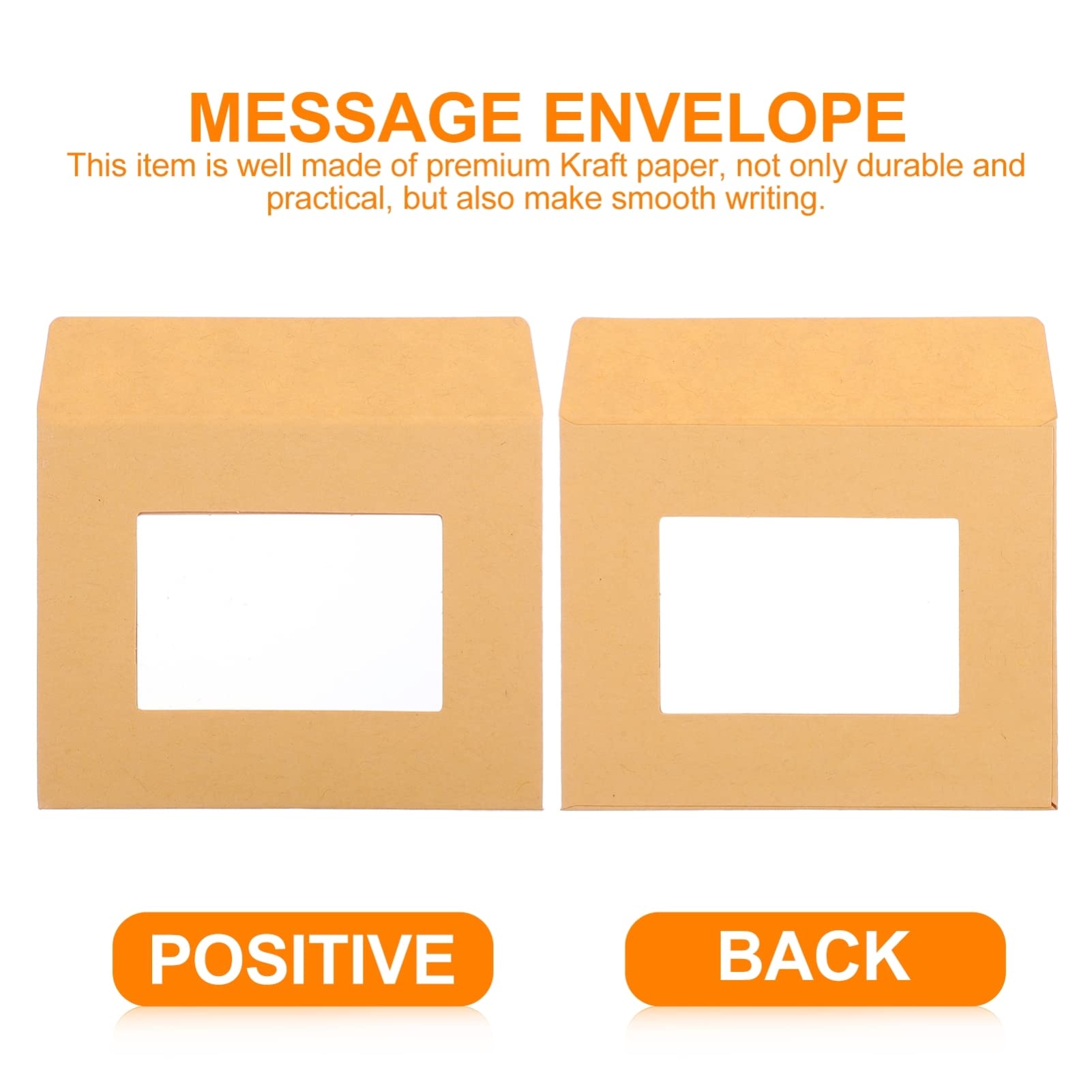 iplusmile 50 Pcs Clear Kraft Wedding Invitation Envelopes - Blank A7 Envelopes for Invitations, Note Cards, Photos & Business Use - Perfect for DIY Wedding, Party, Office & Stationery Supplies