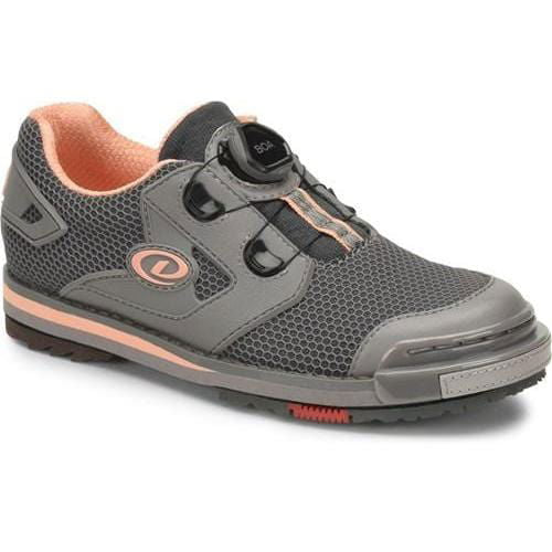 Dexter Women's SST 8 Power Frame BOA Bowling Shoes - Grey/Peach - Lightweight Performance Shoes for Competitive Bowlers - Perfect for League Play and Tournament Use